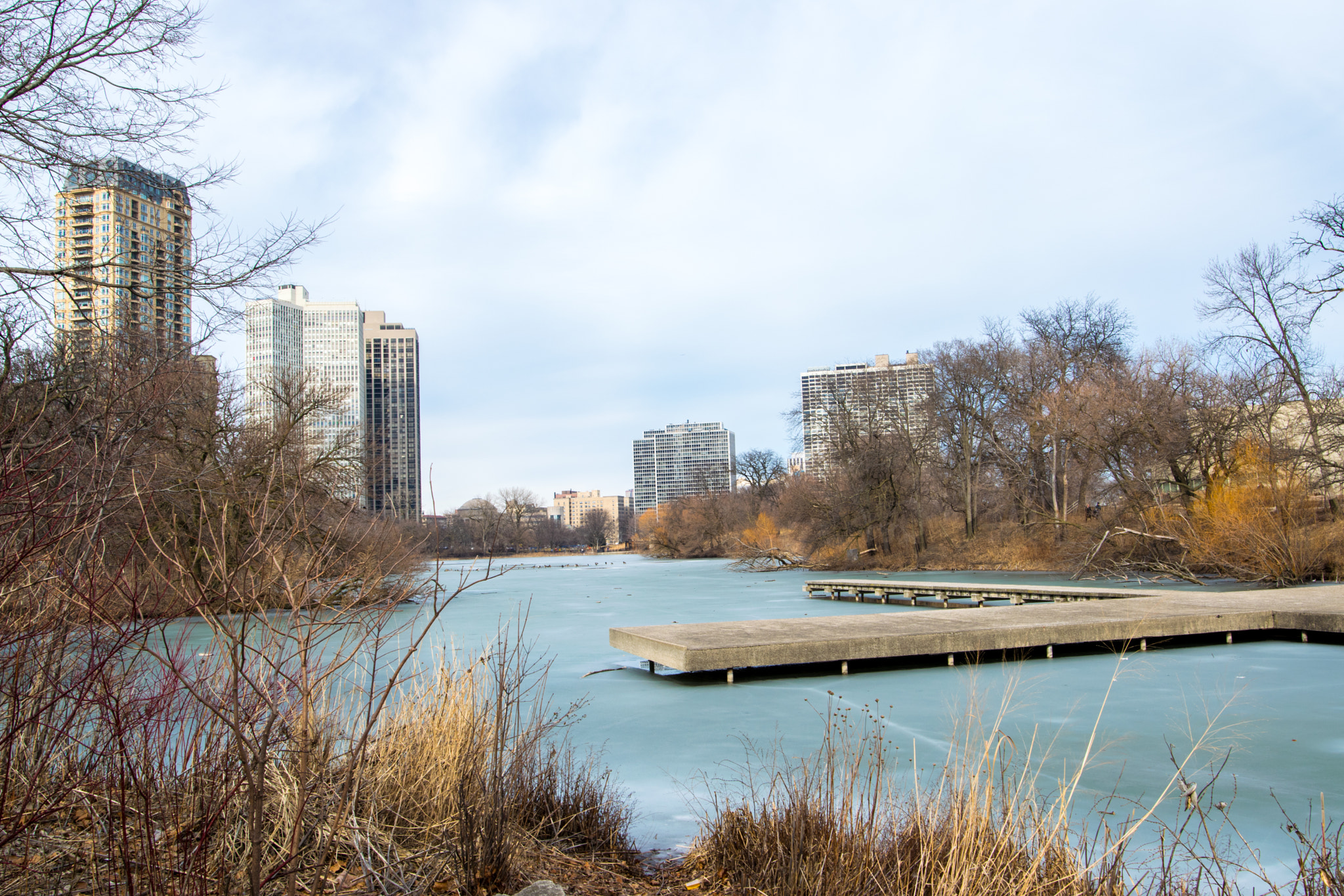 Nikon D3300 + Nikon AF-S Nikkor 20mm F1.8G ED sample photo. Frozen pier photography