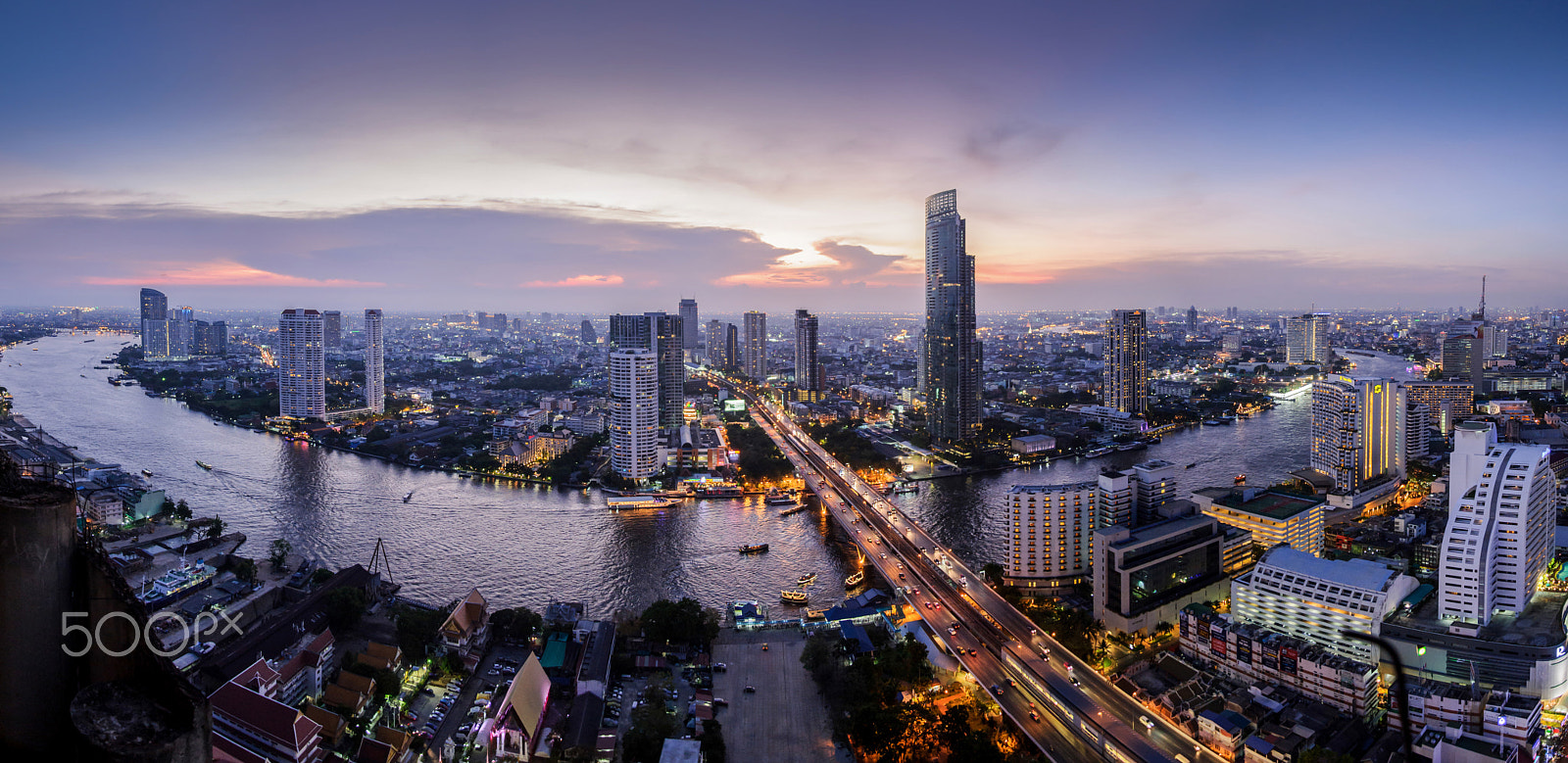 Nikon D3S sample photo. Bangkok panorama photography