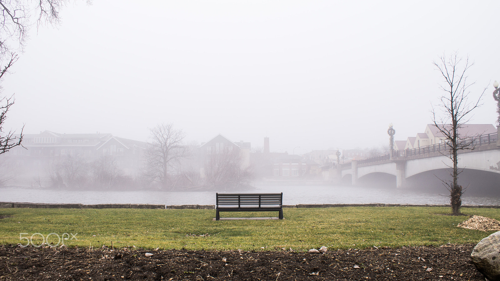 Sony DT 18-70mm F3.5-5.6 sample photo. Foggy river photography