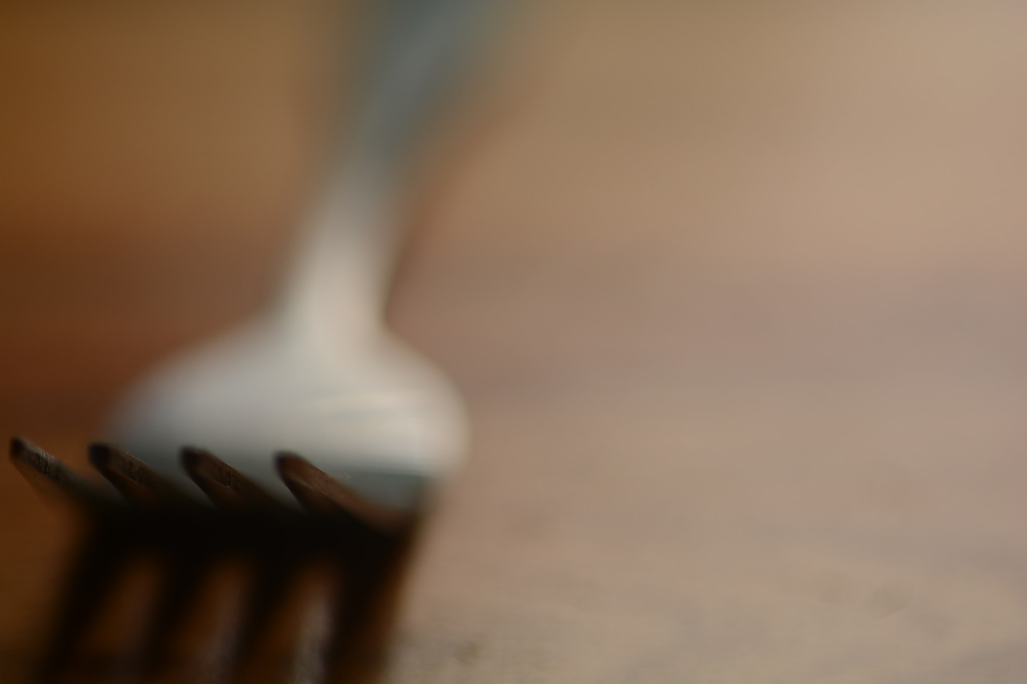 Nikon D7100 + AF Micro-Nikkor 105mm f/2.8 sample photo. Fork on a table photography