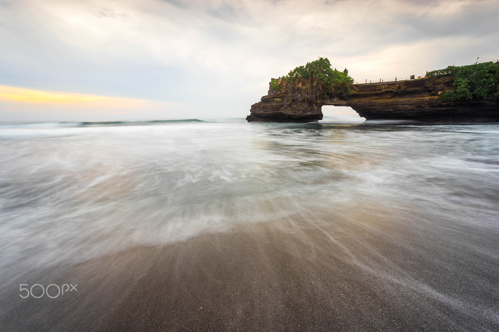 Sony a7 + Canon EF 17-40mm F4L USM sample photo. Cloudy sunset at batu bolong beach, bali indonesia photography