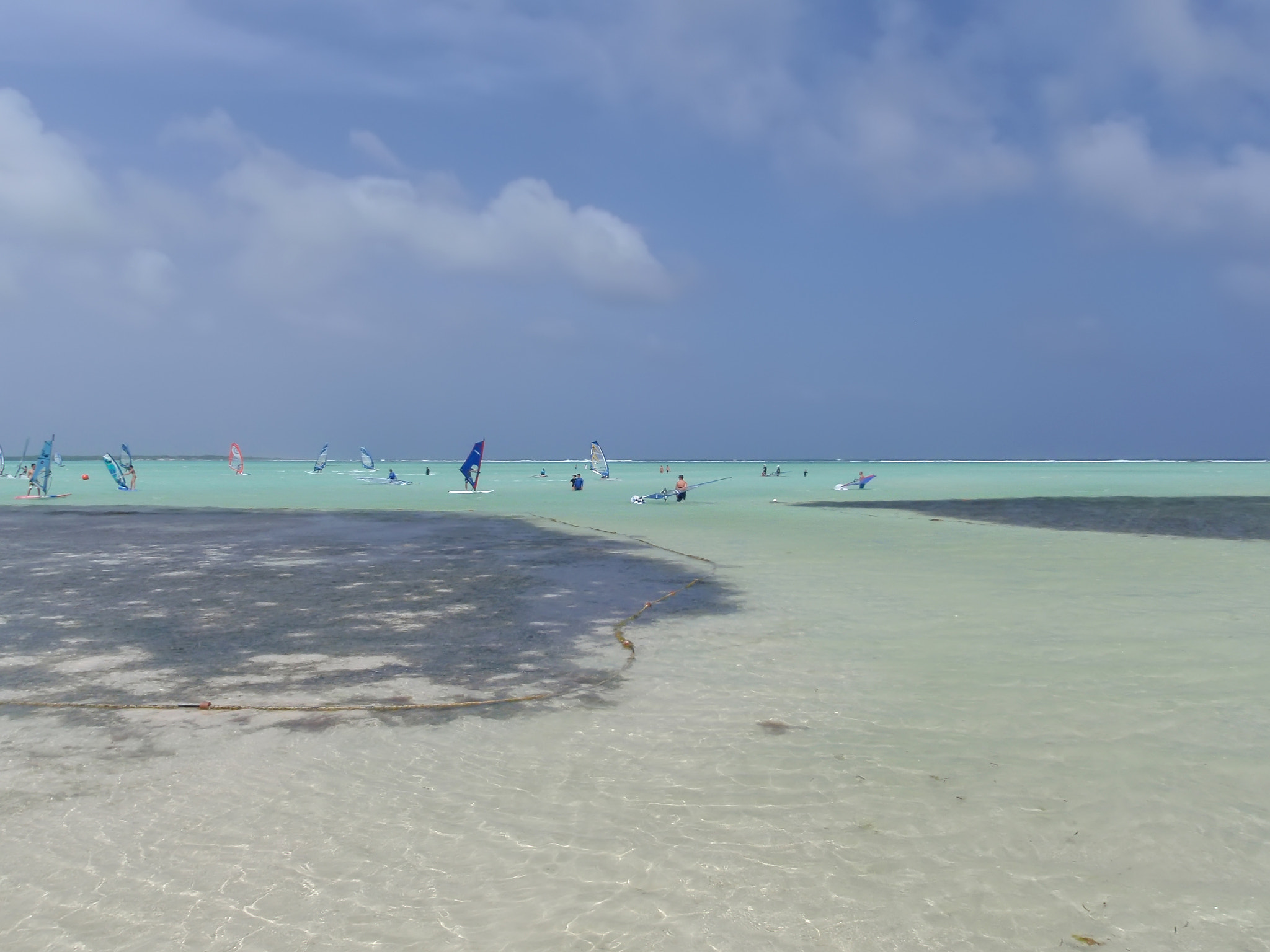 Olympus u1030SW,S1030SW sample photo. Windsurfing in the lagoon of the sea photography