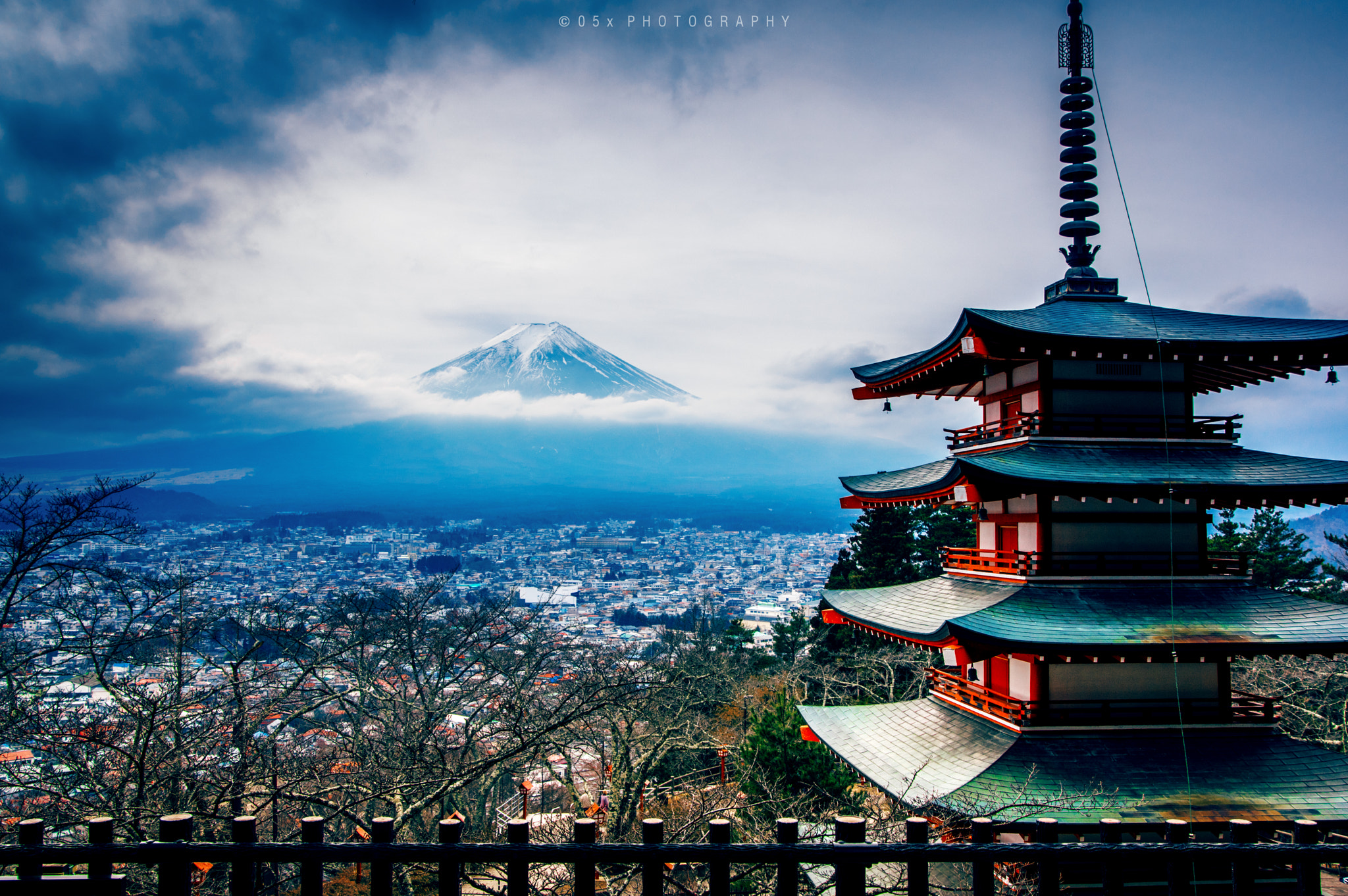 Pentax K-3 sample photo. Mount fuji and the pagoda photography