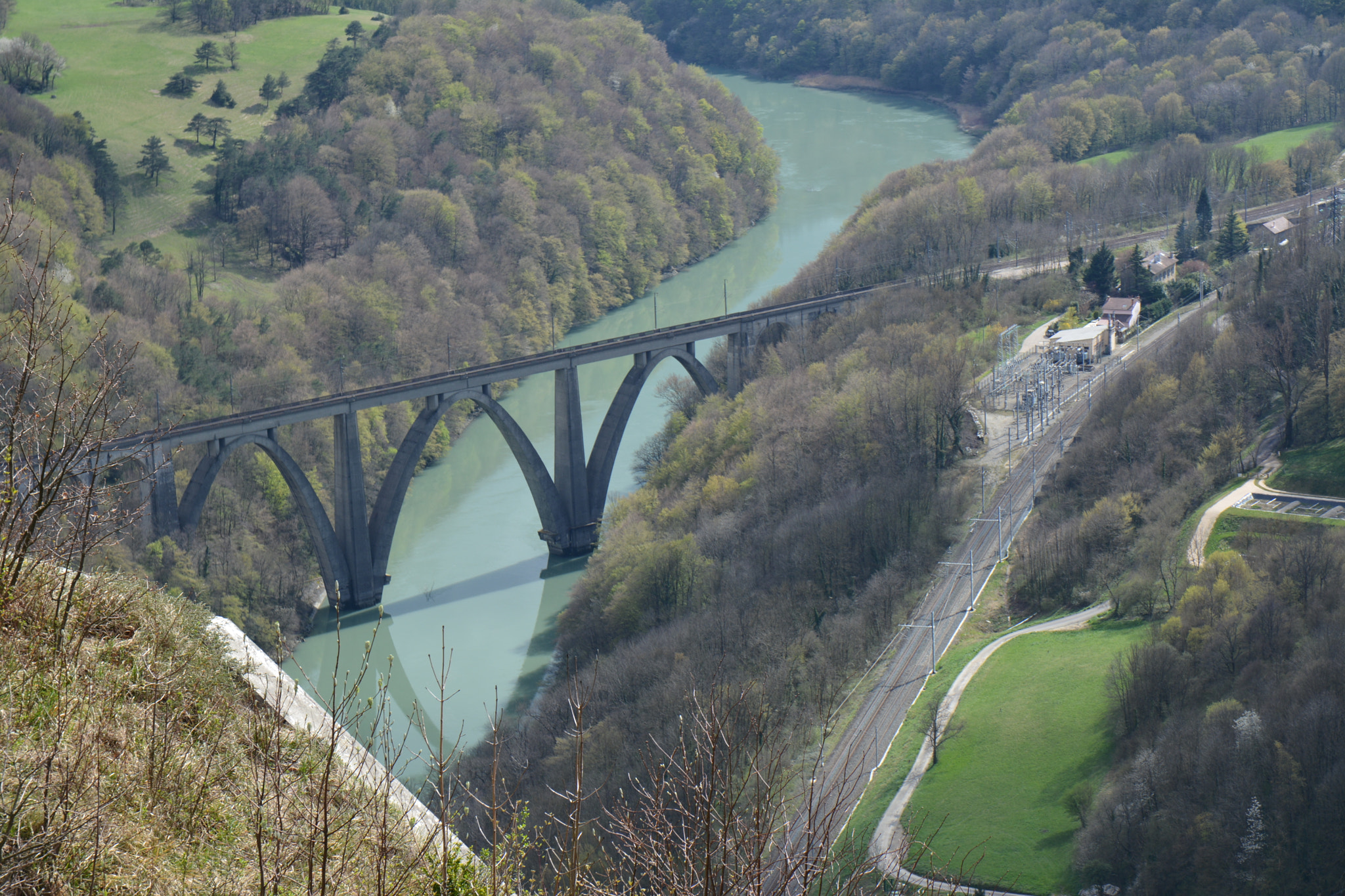 Sigma 17-70mm F2.8-4 DC Macro OS HSM | C sample photo. Pont chemin  de  fer depuis   fort   l  ecluse    rhone   france  01 photography