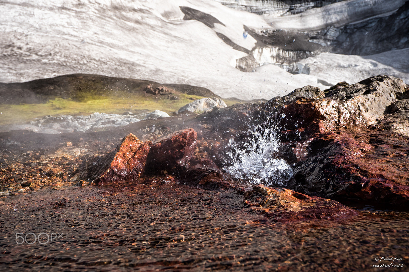 Panasonic Lumix G Vario 7-14mm F4 ASPH sample photo. Hot spring and a glacier... photography