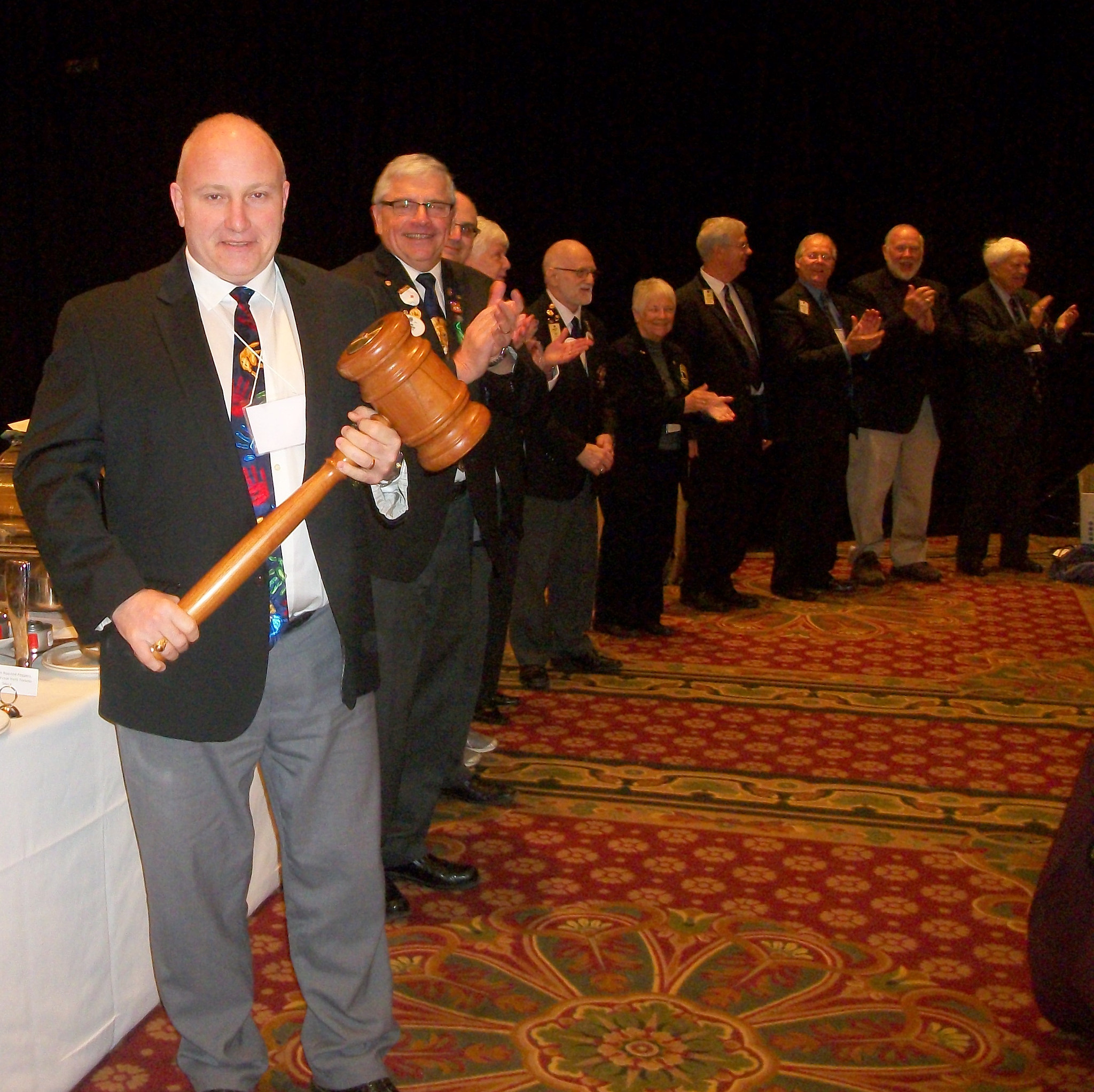 Kodak EASYSHARE C182 DIGITAL CAMERA sample photo. Passing the gavel to newly elected district governor len day photography