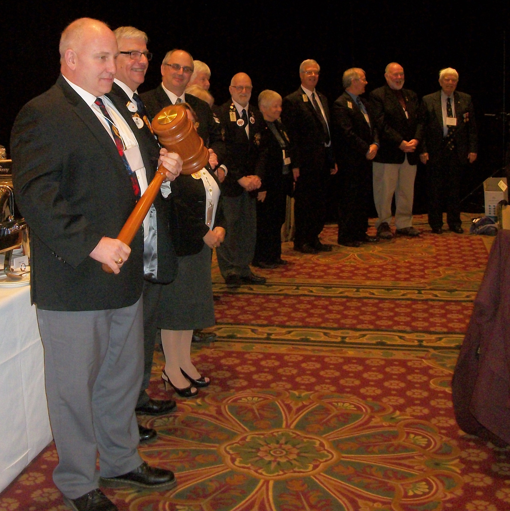 Kodak EASYSHARE C182 DIGITAL CAMERA sample photo. Passing the gavel to newly elected district governor len day photography