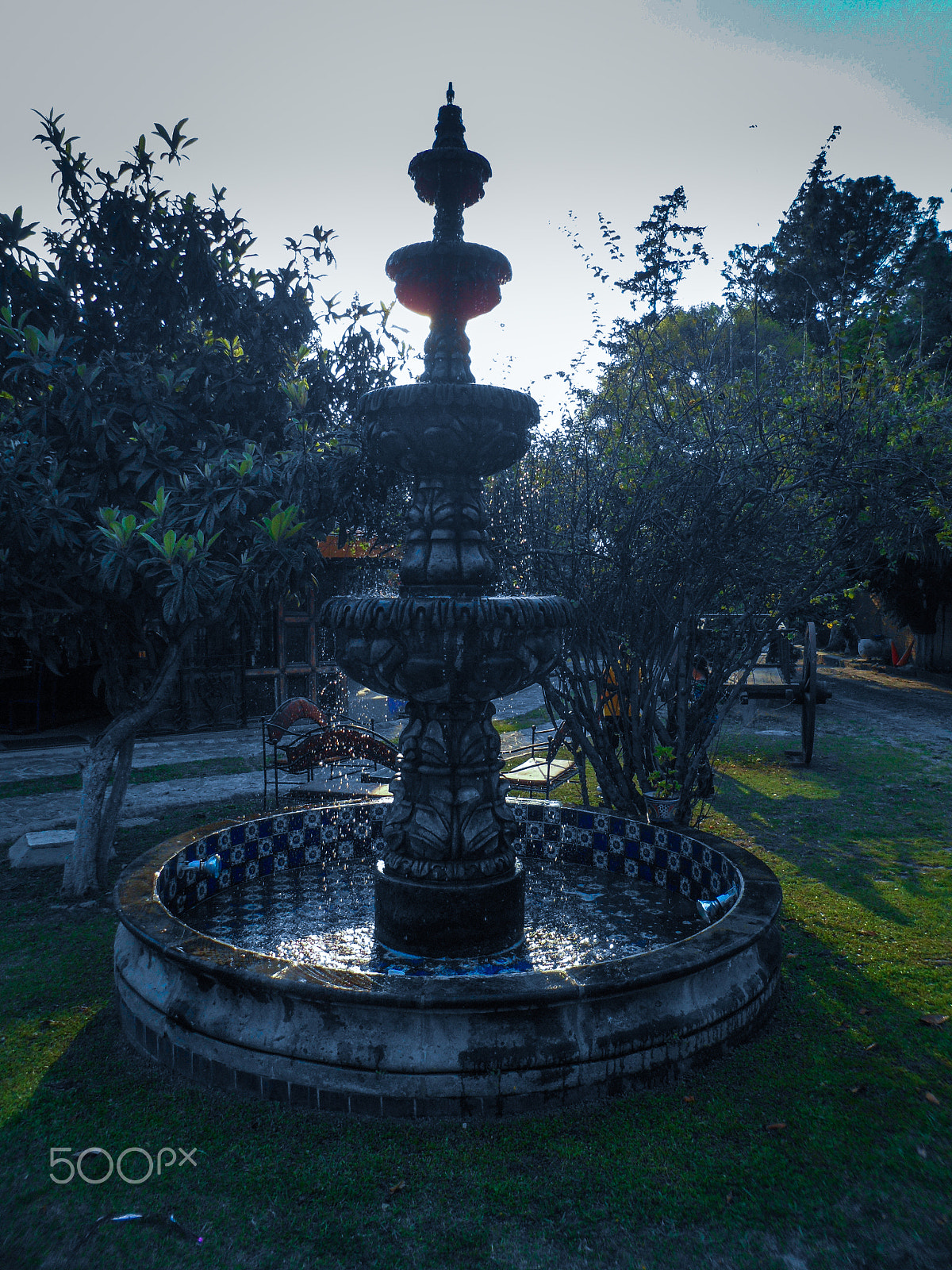 Samsung PL170,PL171 / VLUUPL170,PL171 sample photo. Fountain in the garden photography