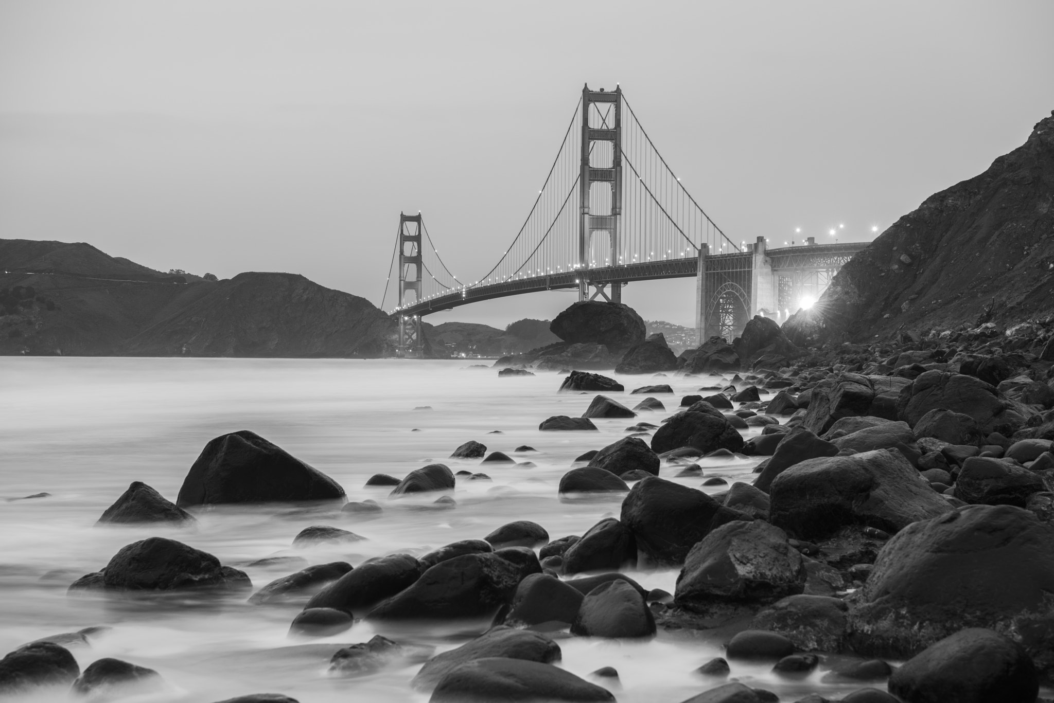 Nikon D810A sample photo. Golden gate from marshall's beach photography