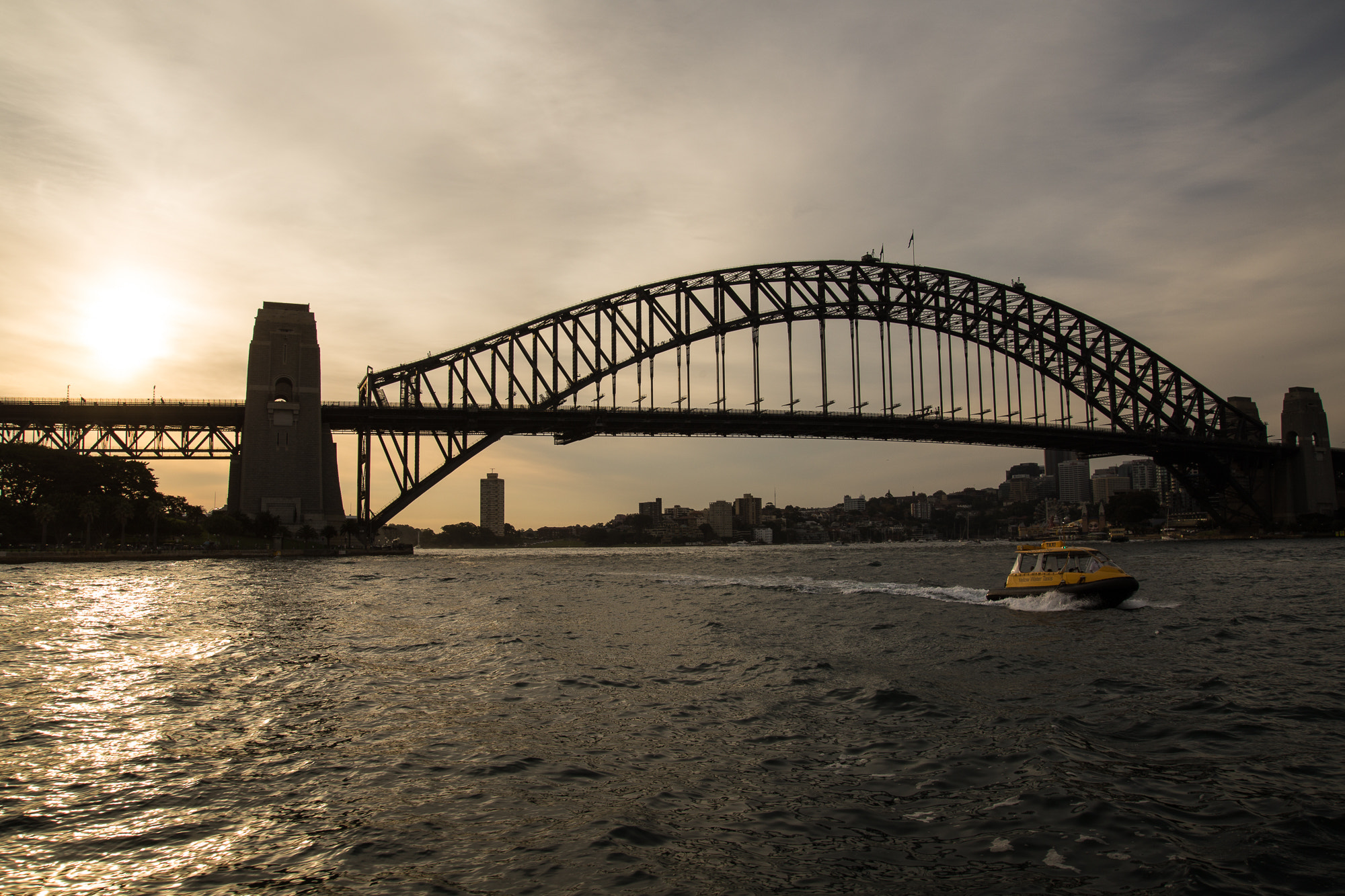 Canon EOS 6D + Canon EF 500mm F4L IS USM sample photo. Sydney harbour bridge at sunset photography