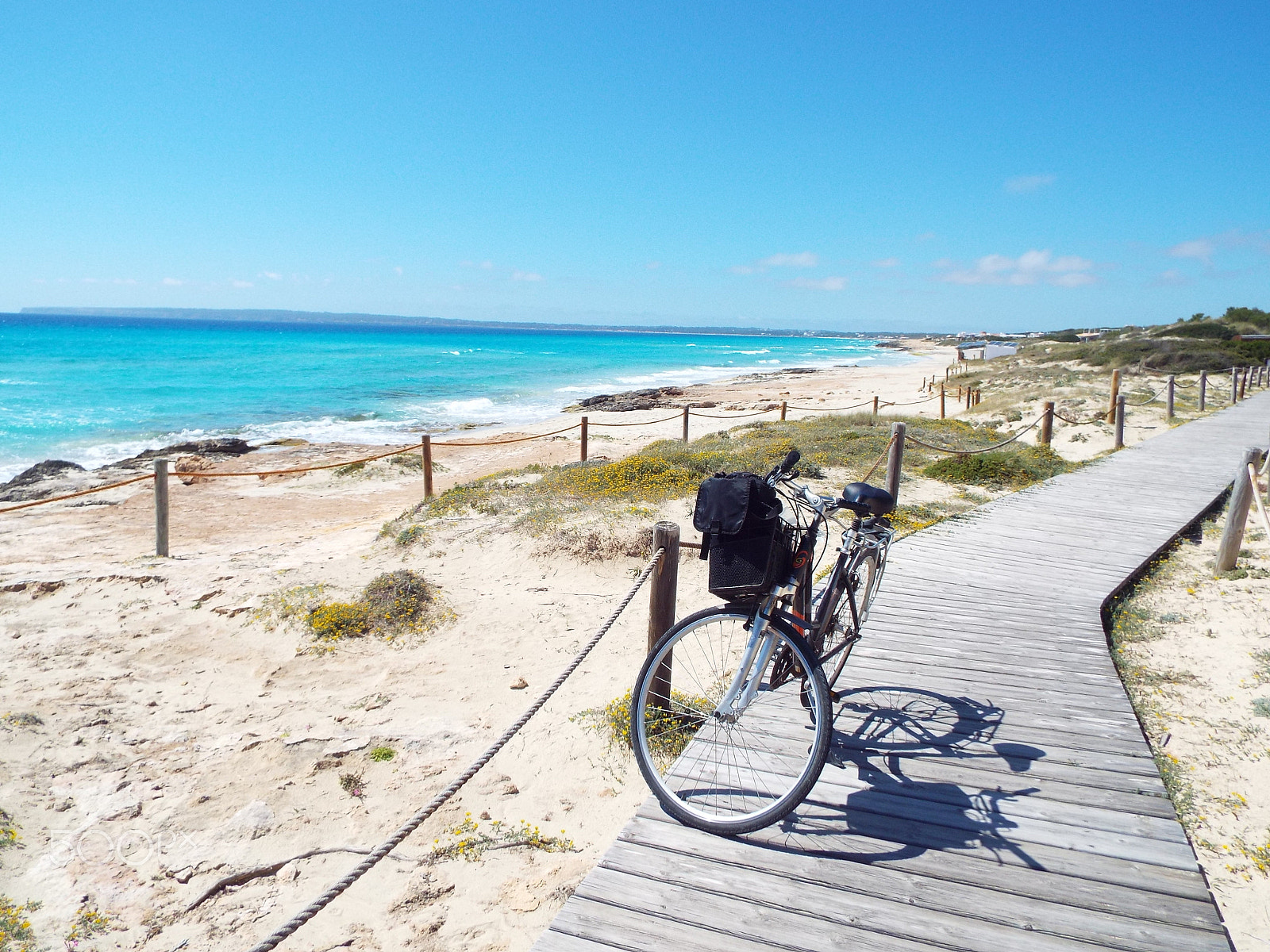 Fujifilm FinePix S8400W sample photo. Wooden bike path through paradise photography