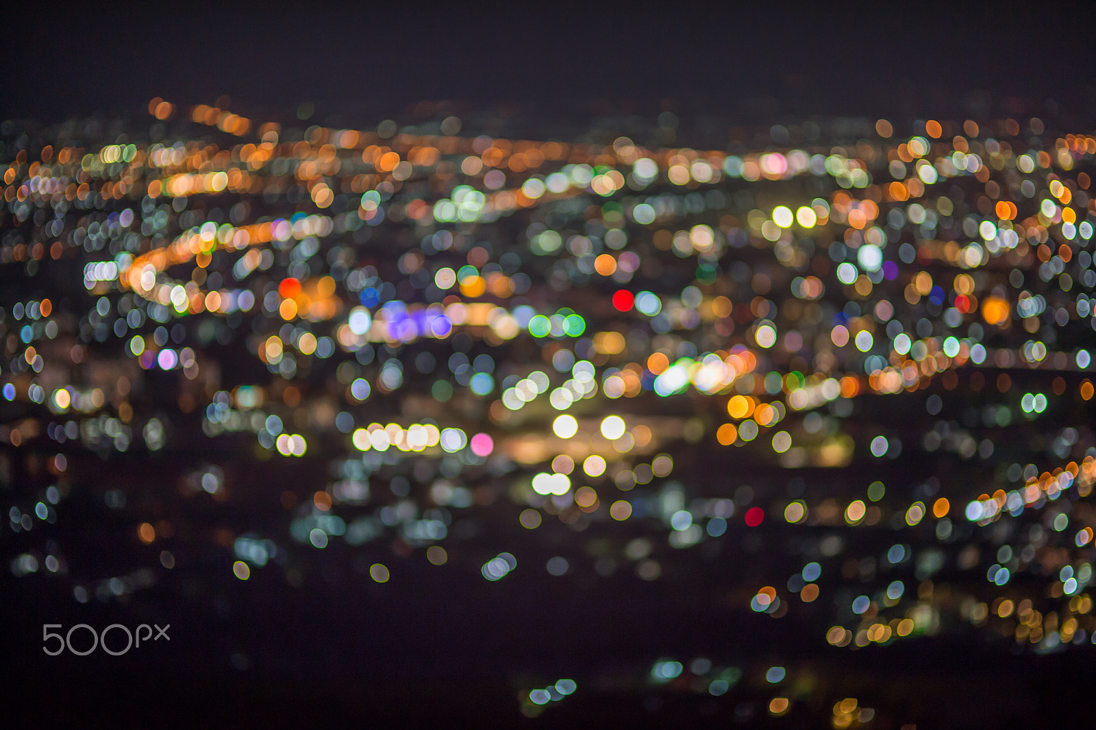 Nikon Df + Sigma 85mm F1.4 EX DG HSM sample photo. Defocus city night view,chiangmai,thailand. photography