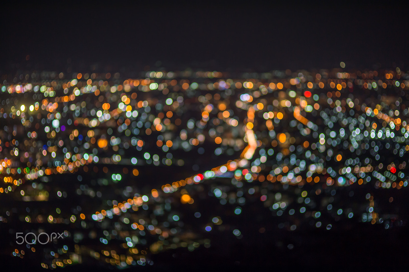 Nikon Df + Sigma 85mm F1.4 EX DG HSM sample photo. Defocus city night view,chiangmai,thailand. photography