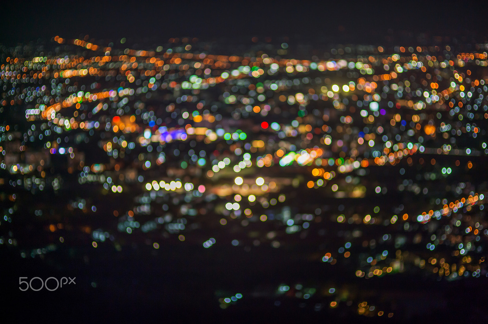 Nikon Df + Sigma 85mm F1.4 EX DG HSM sample photo. Defocus city night view,chiangmai,thailand. photography