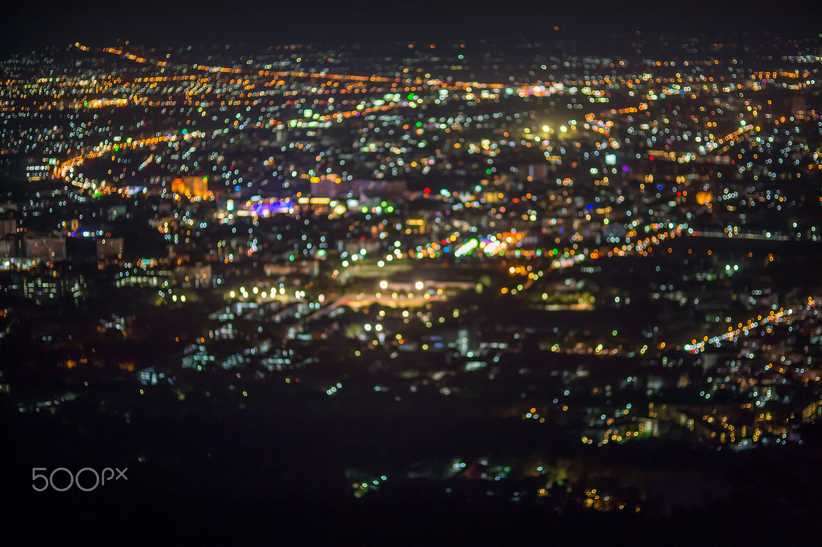 Nikon Df + Sigma 85mm F1.4 EX DG HSM sample photo. Defocus city night view,chiangmai,thailand. photography