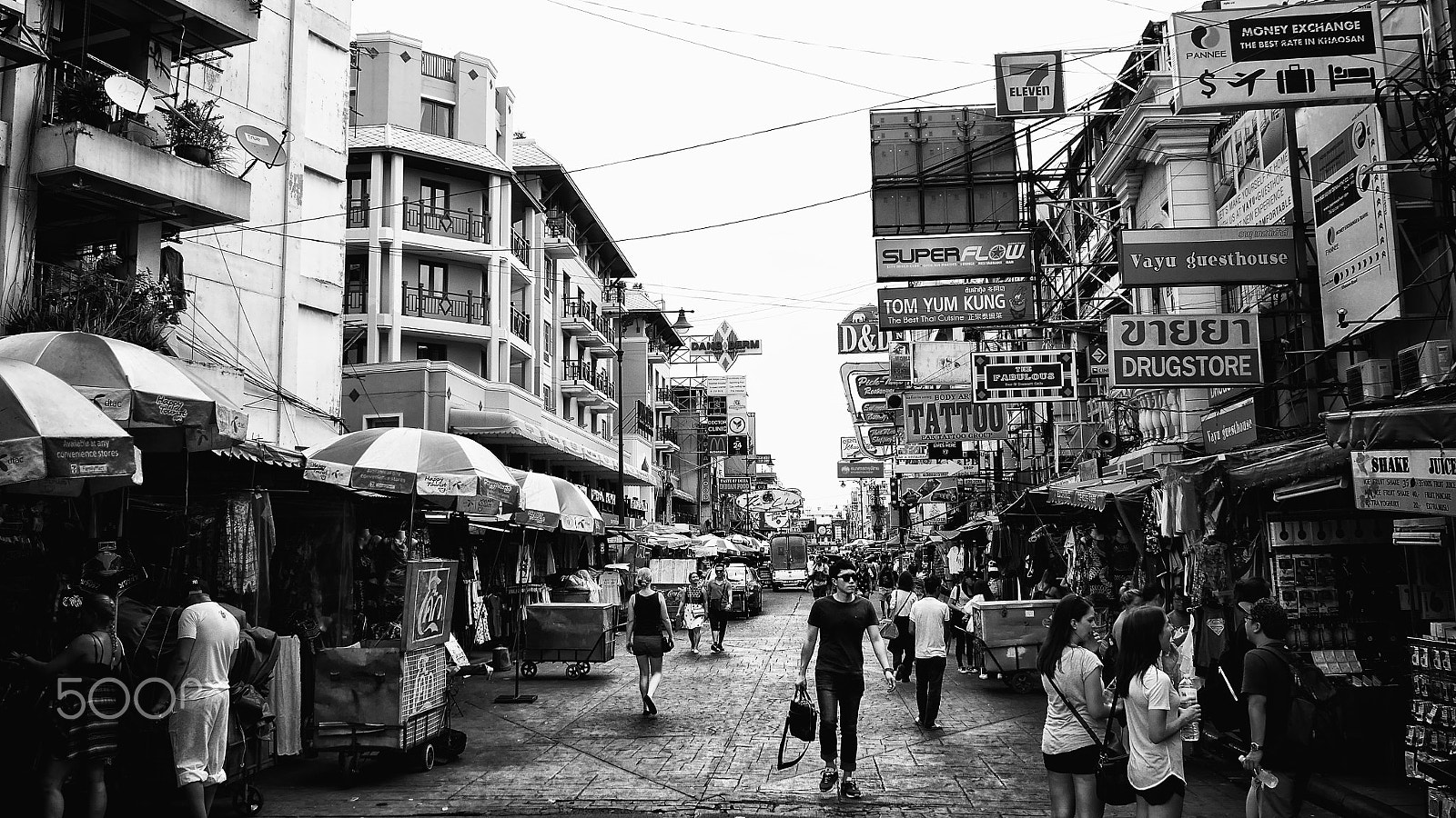 Panasonic Lumix DMC-GF7 sample photo. Khao san road bangkok photography