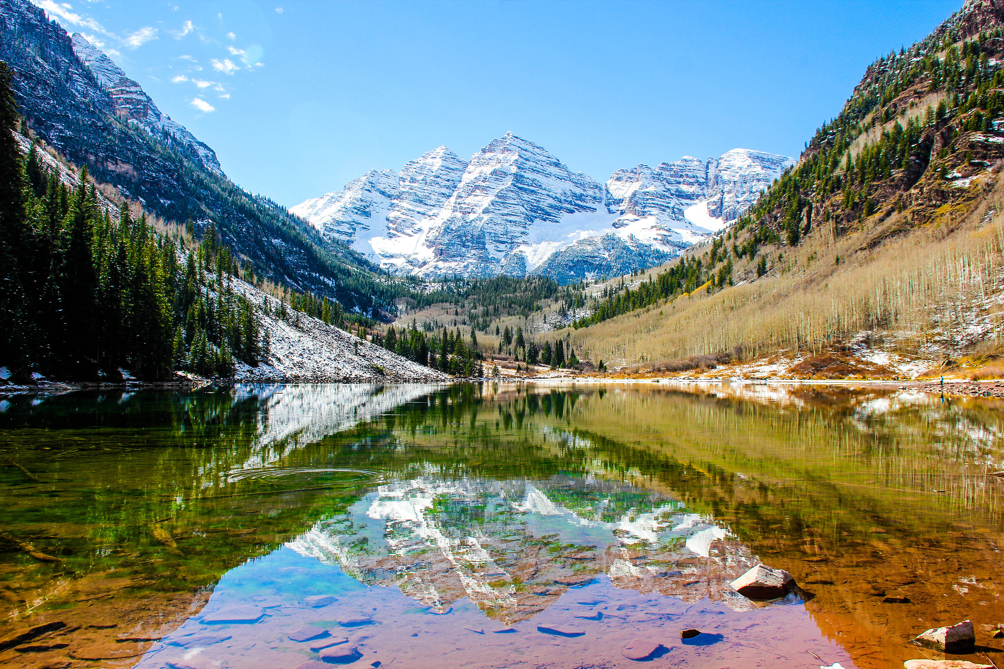 Canon EOS 60D + Sigma 18-50mm F2.8-4.5 DC OS HSM sample photo. Maroon bells, aspen photography
