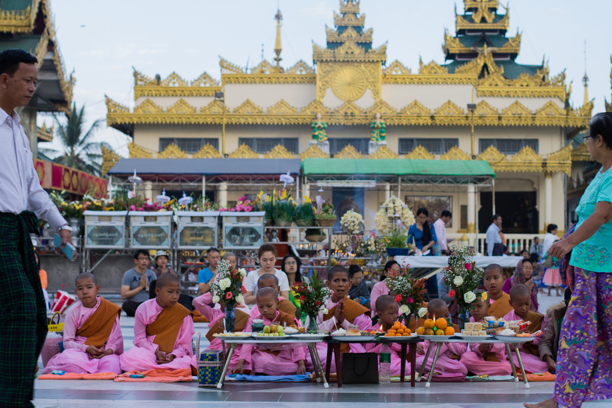 Canon EOS 1100D (EOS Rebel T3 / EOS Kiss X50) + Canon EF 50mm F1.4 USM sample photo. Shwedagon pagoda, yangon photography
