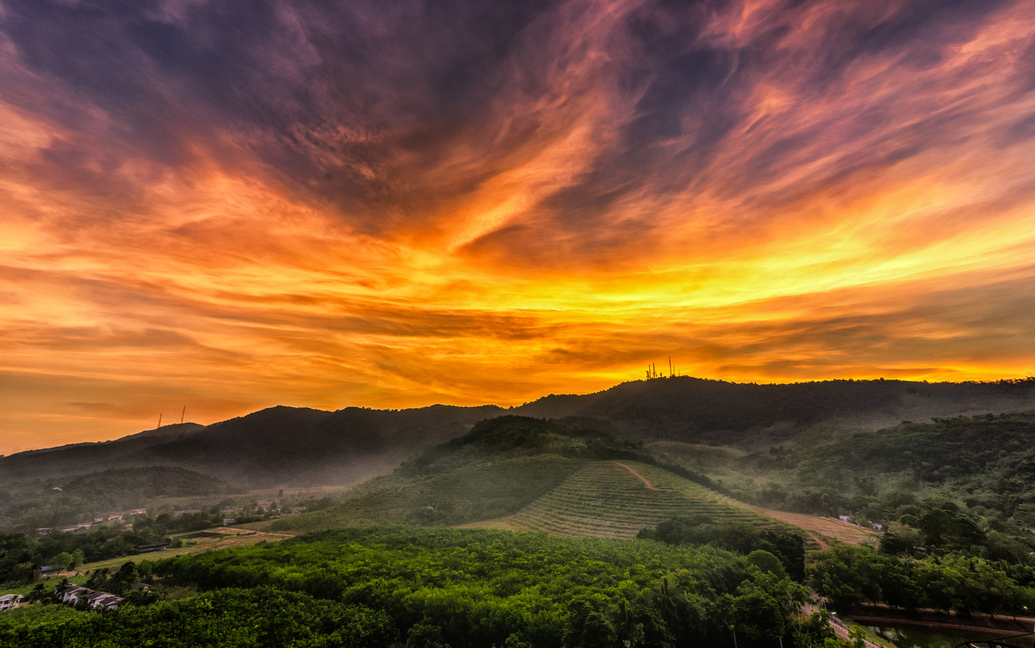 Sony FE 28mm F2 sample photo. Fire sky photography