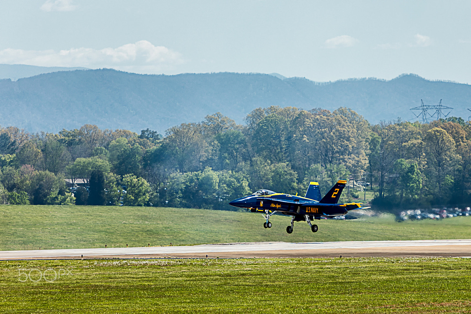 Canon EOS 5DS sample photo. Blue angle 2 landing smokey mountain air show photography