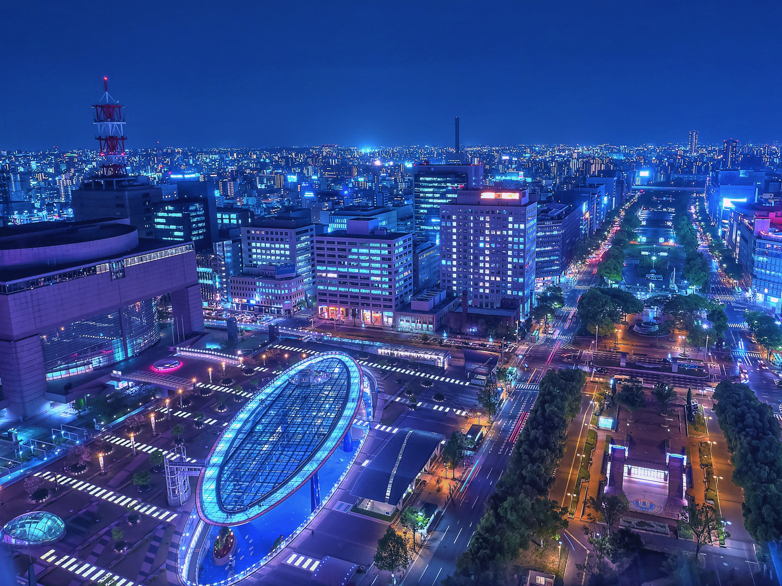 Olympus OM-D E-M5 II + OLYMPUS M.12mm F2.0 sample photo. Nagoya nightview photography