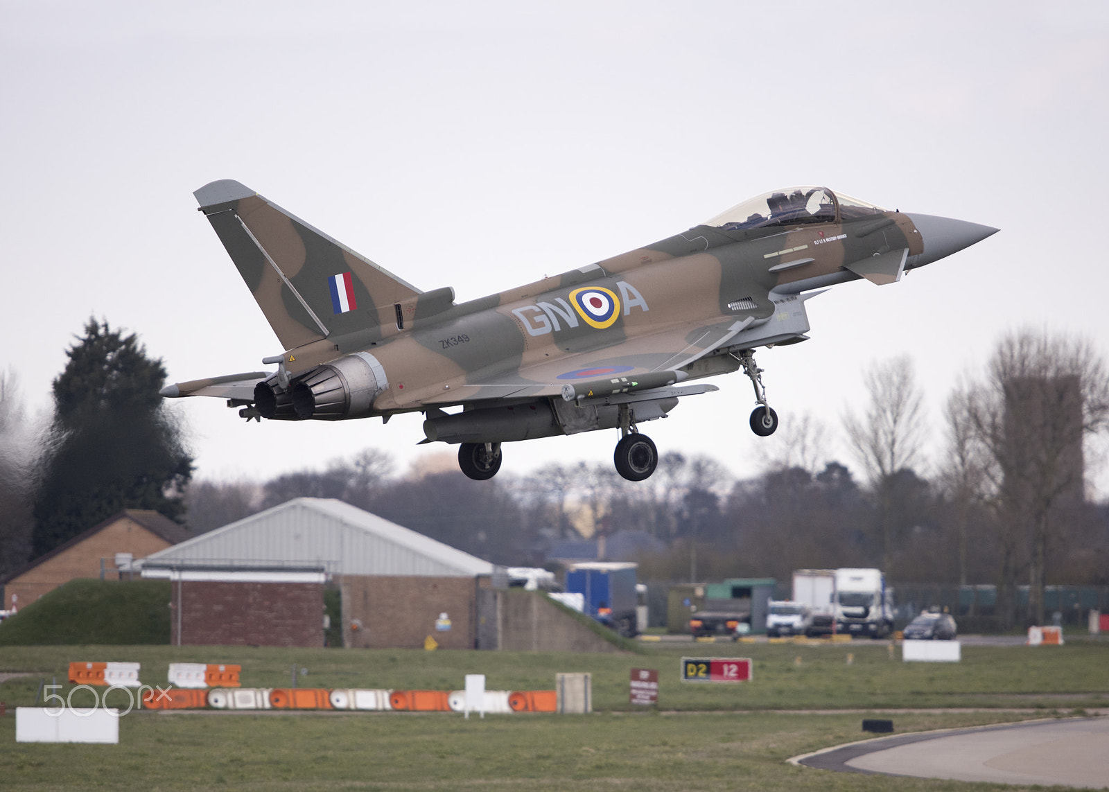 Nikon D810 + Sigma 500mm F4.5 EX DG HSM sample photo. Battle of britain 75th anniversary paint scheme eurofighter typhoon zk349 gna photography