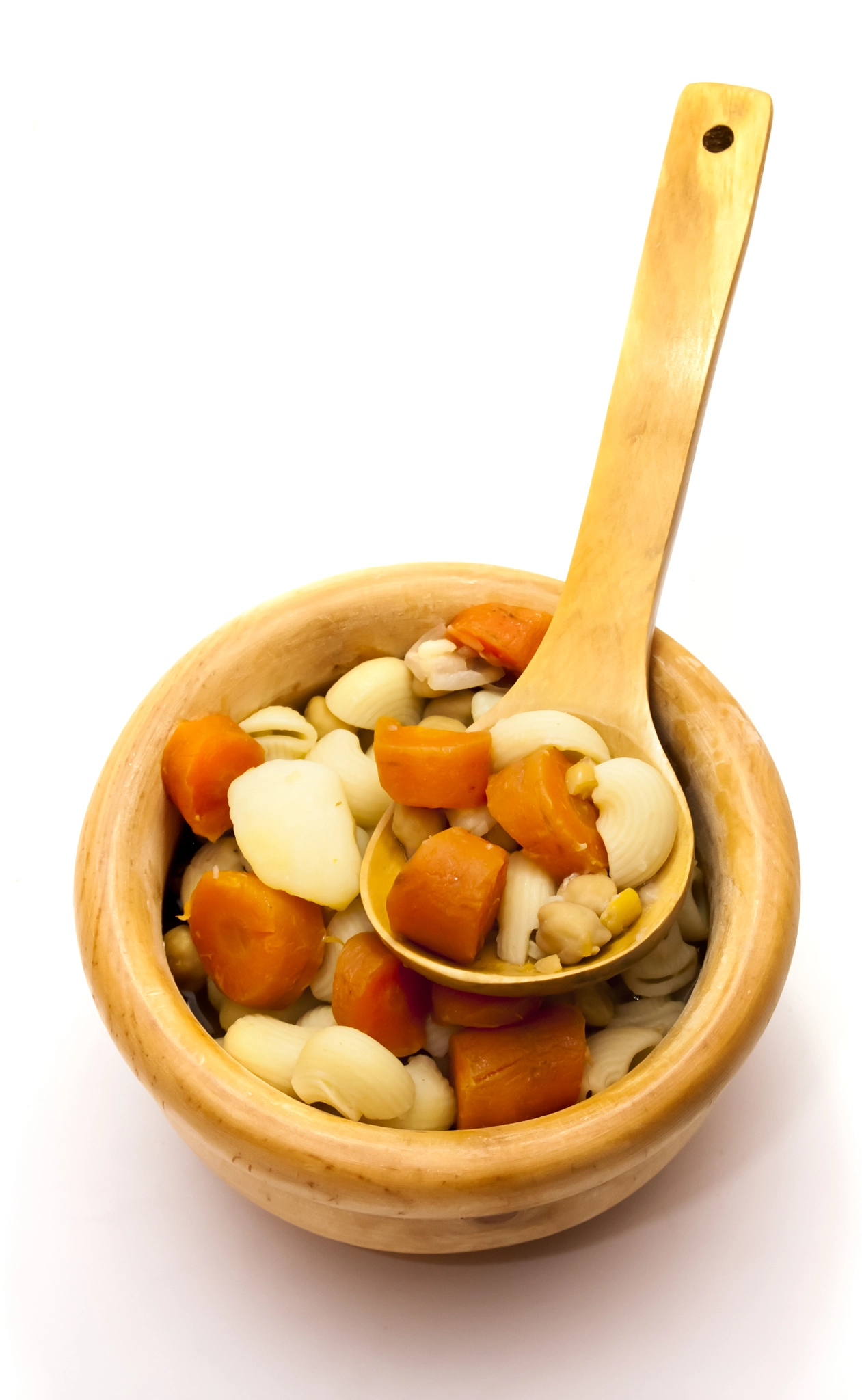 Nikon D200 sample photo. Vegetable soup with pasta, carrots and chickpeas photography