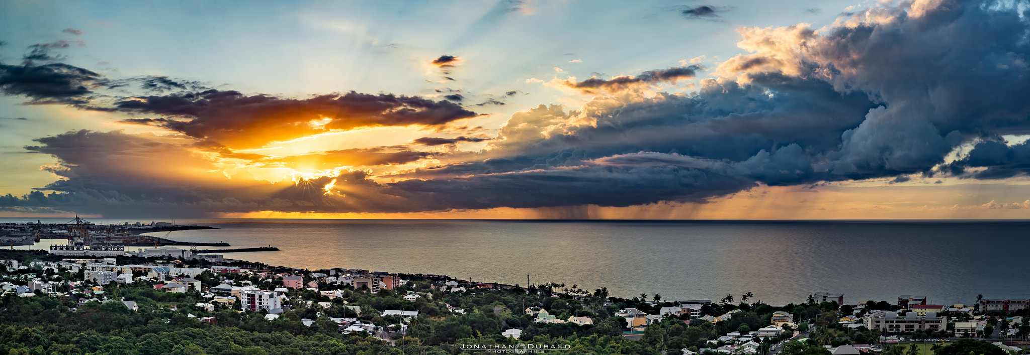 Nikon D600 + AF Nikkor 50mm f/1.8 sample photo. Sunset at la possession, reunion island photography