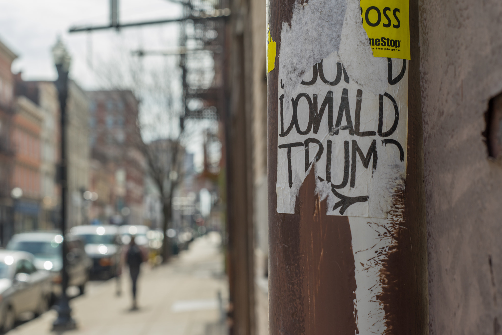 Sony a7 + E 50mm F2 sample photo. It's a sign... a donald trump sign. photography