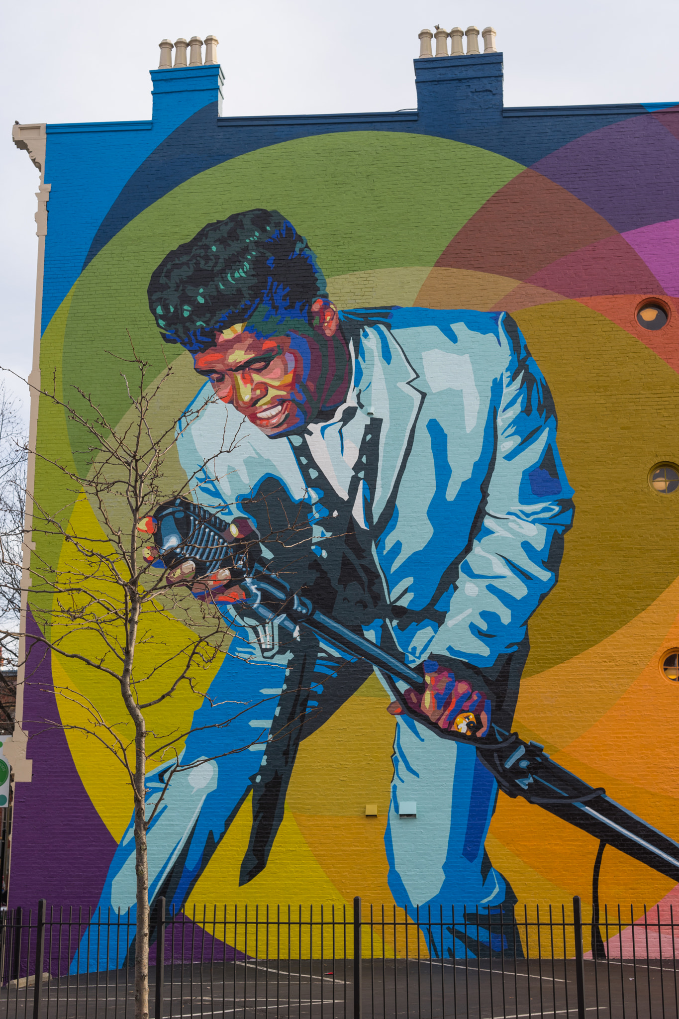 Sony a7 + E 50mm F2 sample photo. James brown mural photography