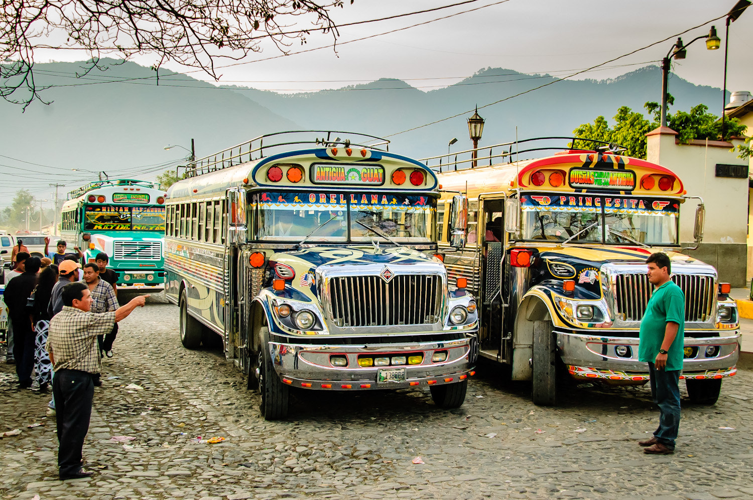 Nikon D70 sample photo. Bus station, antigua, guatemala photography
