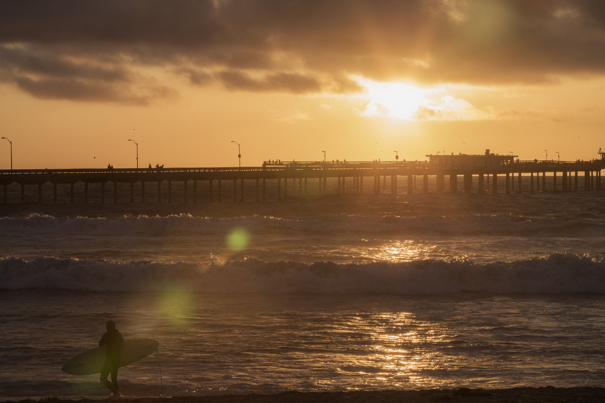 Canon EF 24-105mm F4L IS USM sample photo. Surfing at sunset photography