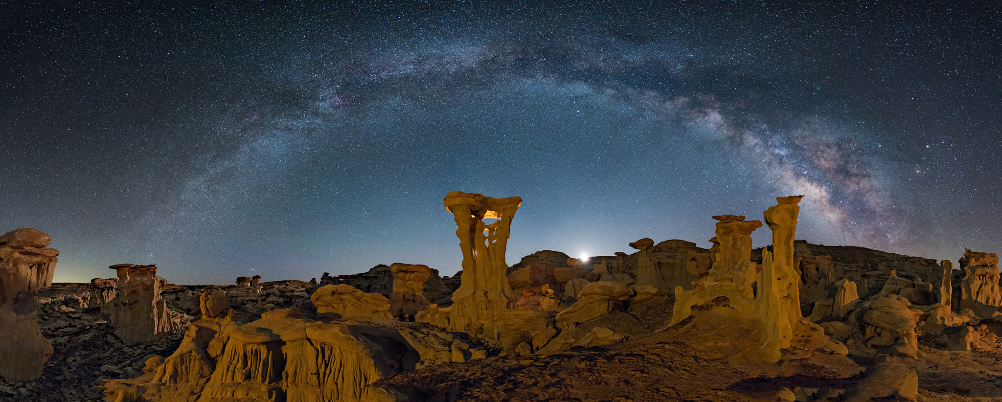 Nikon D810A sample photo. Moonrise over an alien land photography