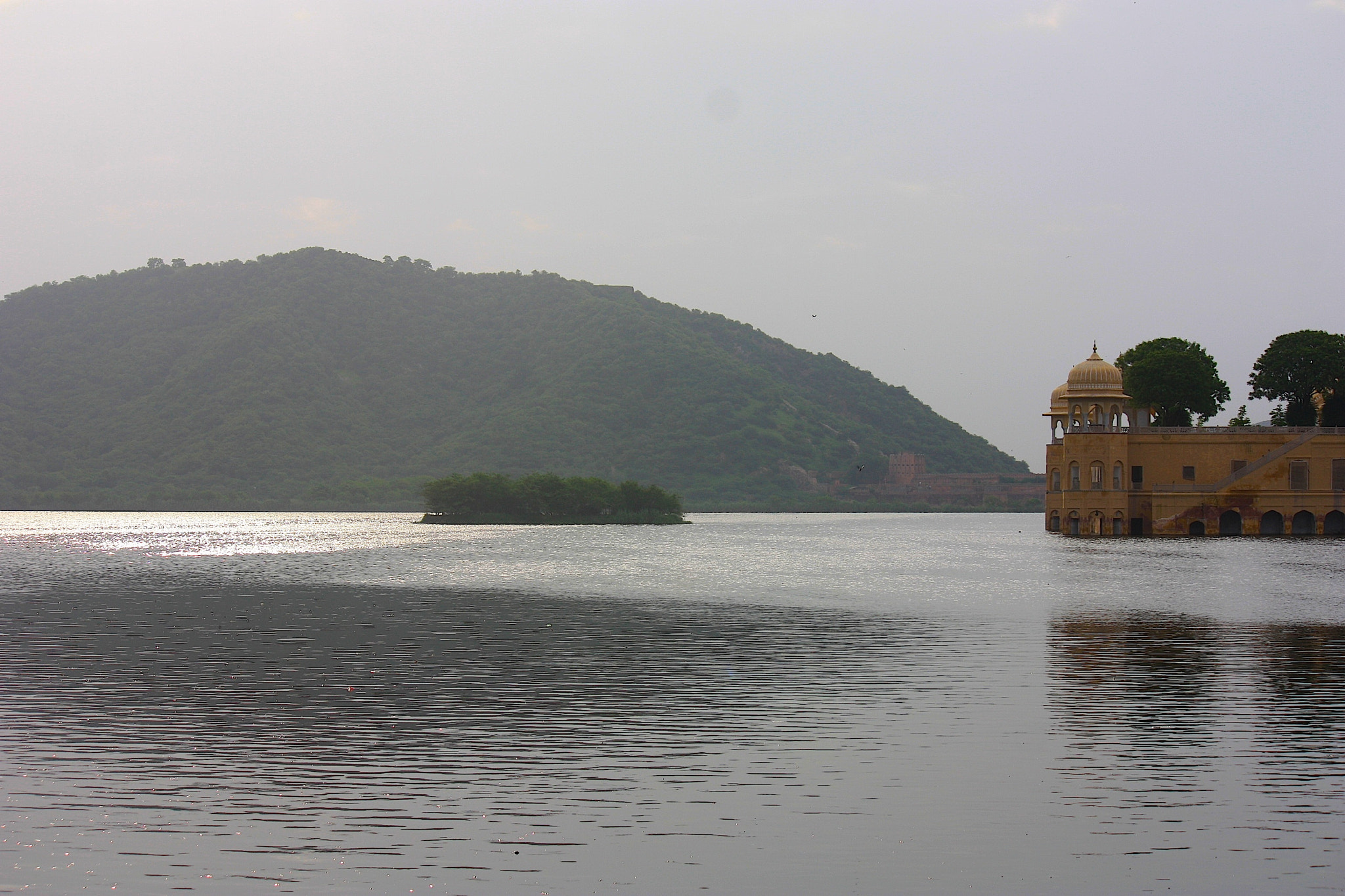 Canon EOS 450D (EOS Rebel XSi / EOS Kiss X2) sample photo. The sun spreads its light alongside jal mahal @ jaipur photography