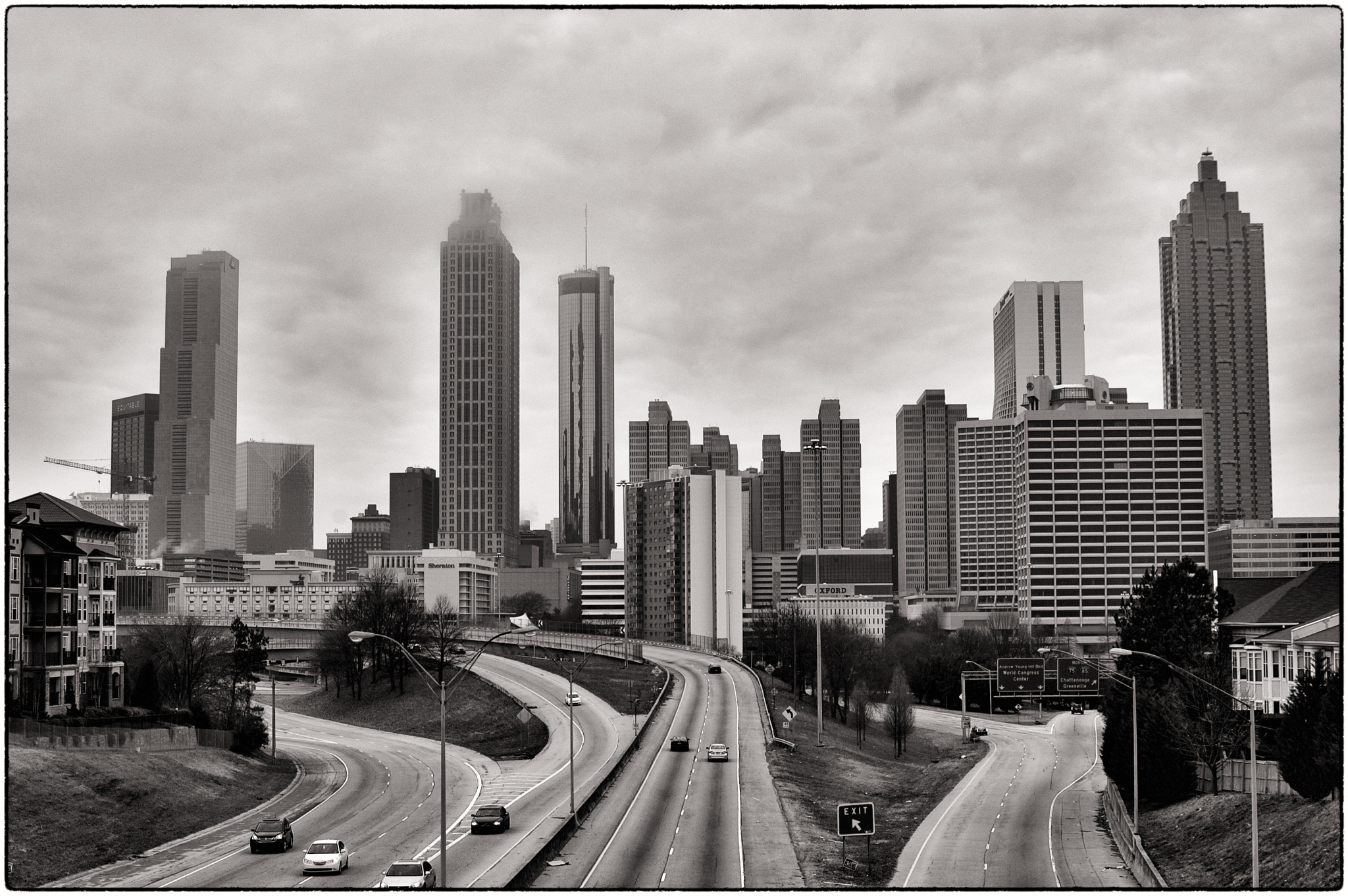 AF Zoom-Nikkor 35-80mm f/4-5.6D N sample photo. Atlanta skyline photography