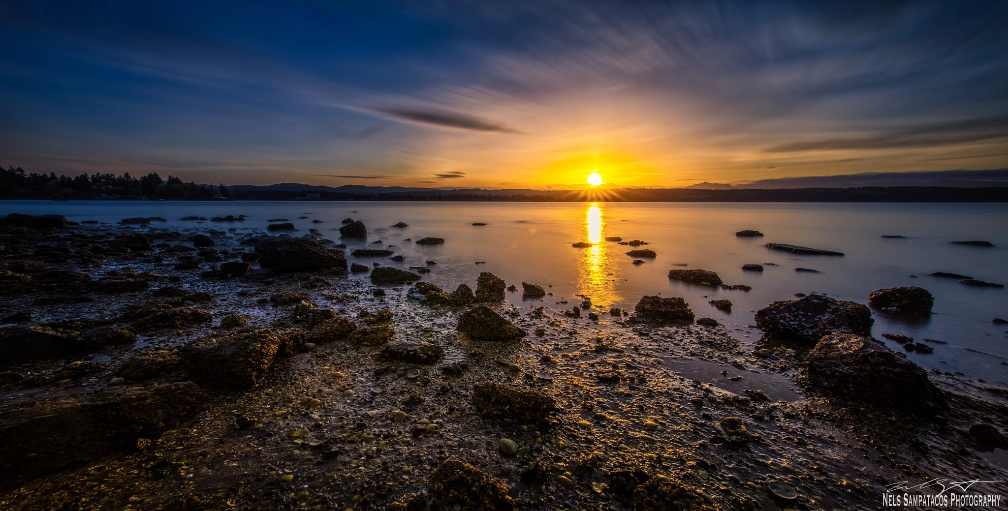 Canon EOS 5DS R + Canon EF 300mm f/2.8L sample photo. Rocky beach sunset photography