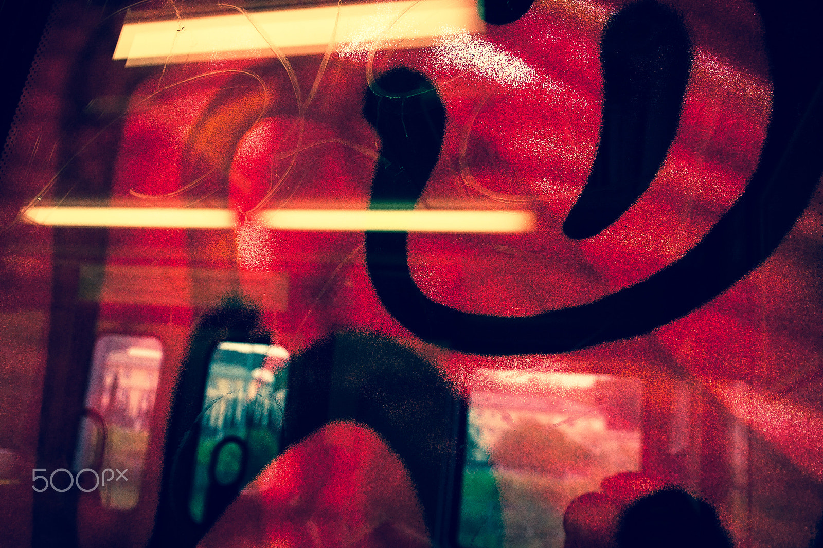 Canon EOS 40D sample photo. Graffiti on train's window iii photography