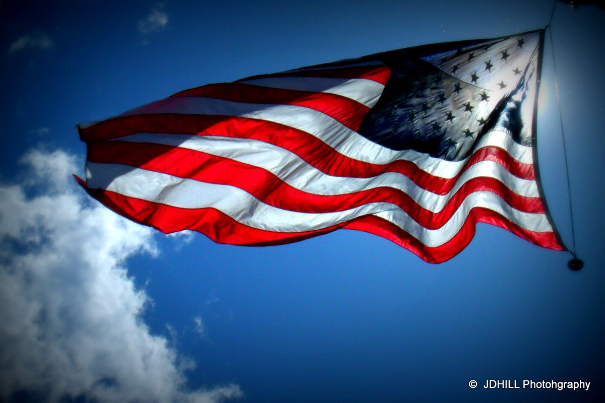 GENERAL IMAGING CO. X400 sample photo. American flag photography