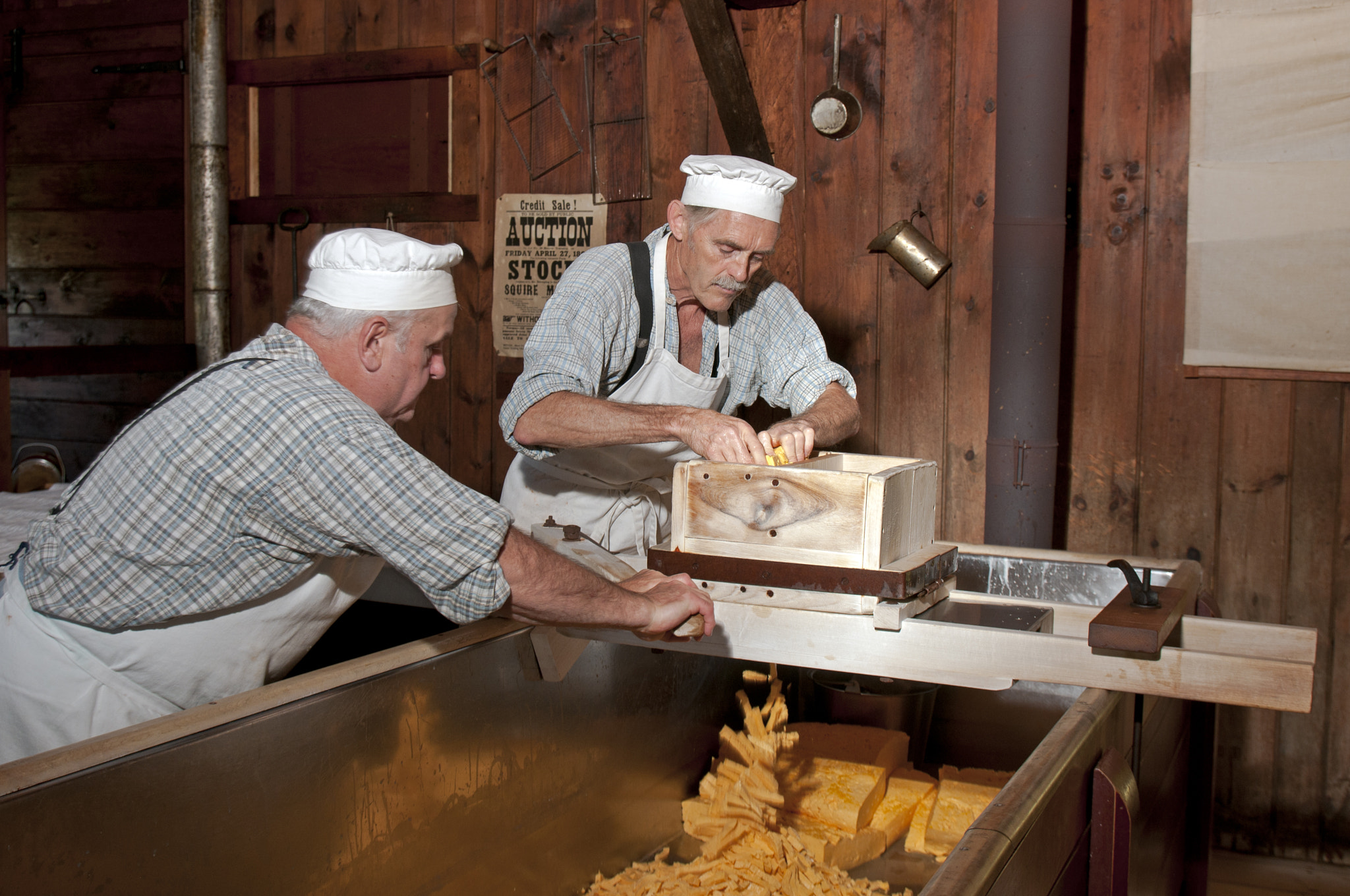 Nikon D300 + Tamron SP AF 17-50mm F2.8 XR Di II VC LD Aspherical (IF) sample photo. Making cheddar cheese, upper canada village photography