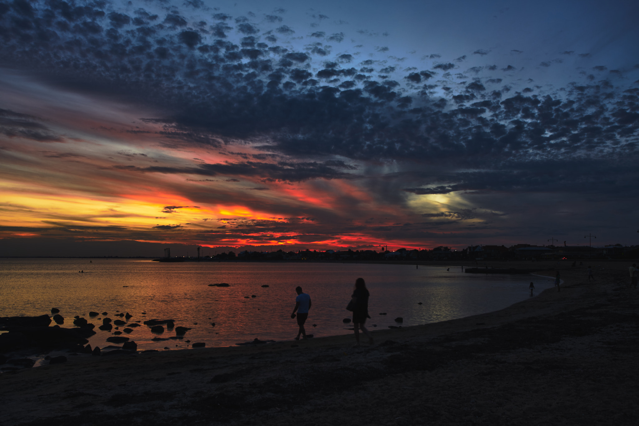 Sony a7R II + 17-40mm F4 G SSM sample photo. Sunset on beach photography