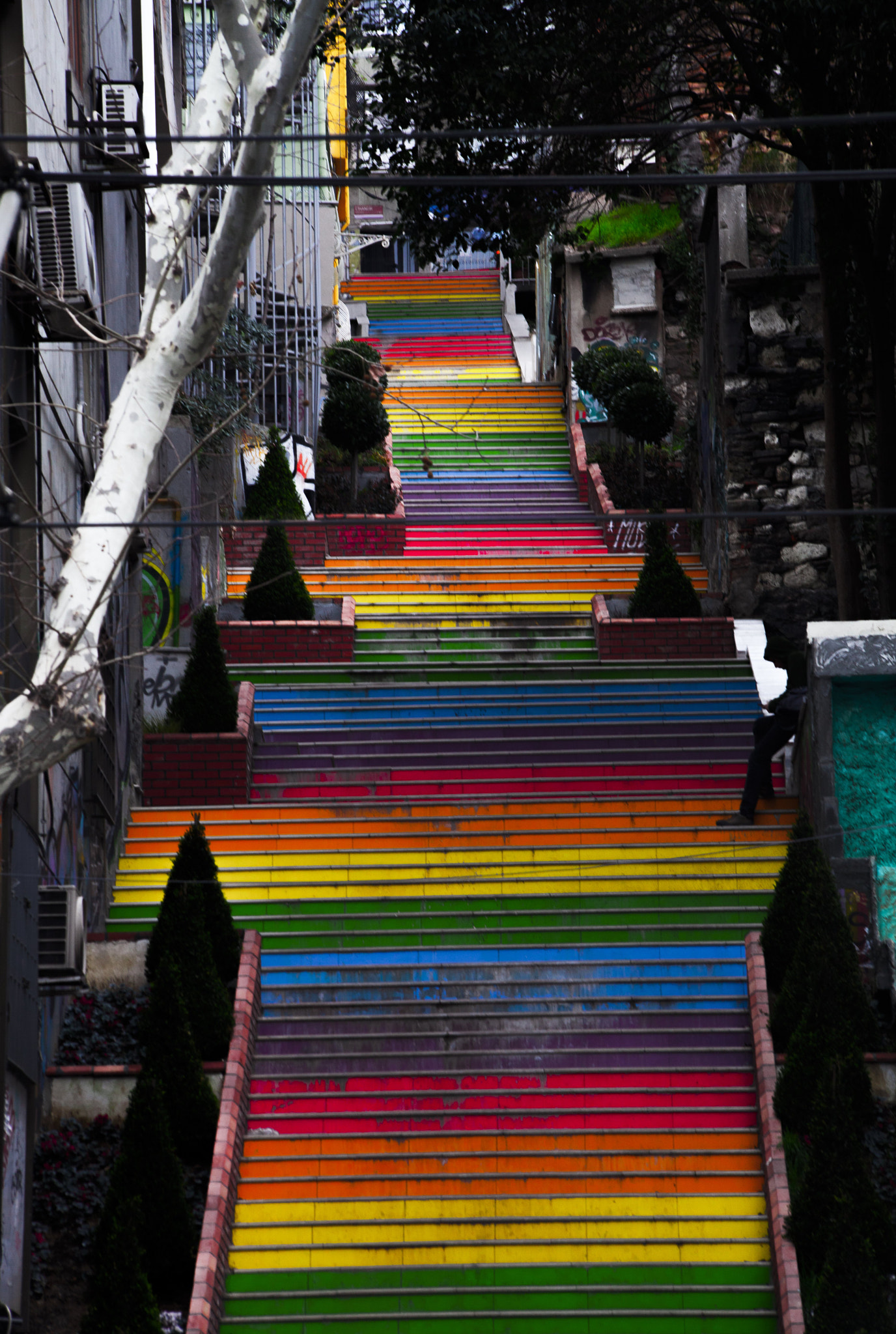 Sigma 70-300mm F4-5.6 APO DG Macro sample photo. Colorful stairs photography