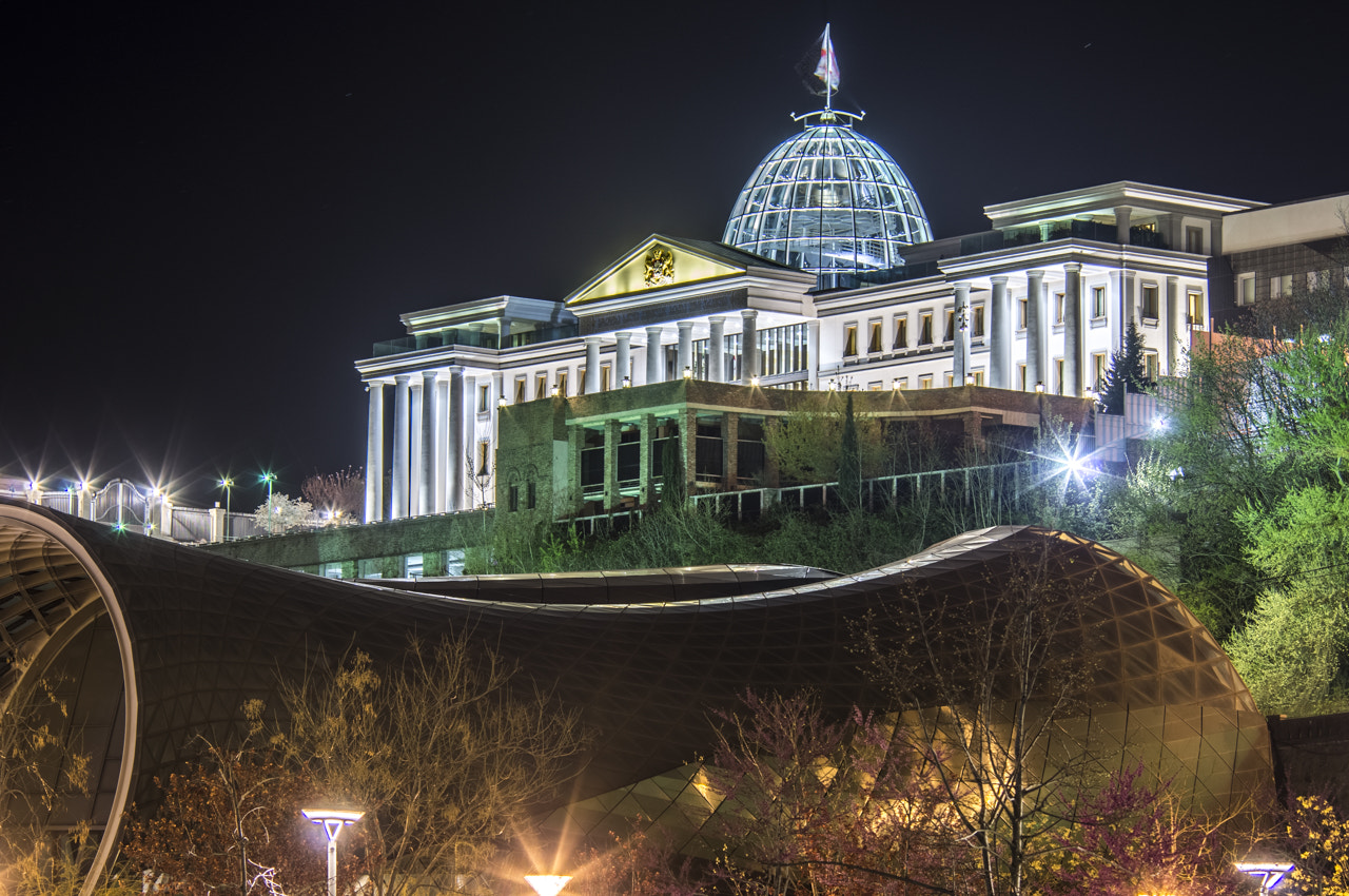 Pentax K-r + smc PENTAX-FA 80-320mm F4.5-5.6 sample photo. Parlament in tbilisi photography