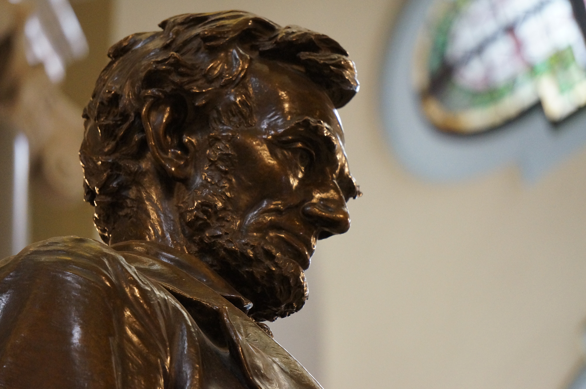 Sony FE 24-240mm F3.5-6.3 OSS sample photo. Pondering lincoln.  kentucky capitol rotunda. photography