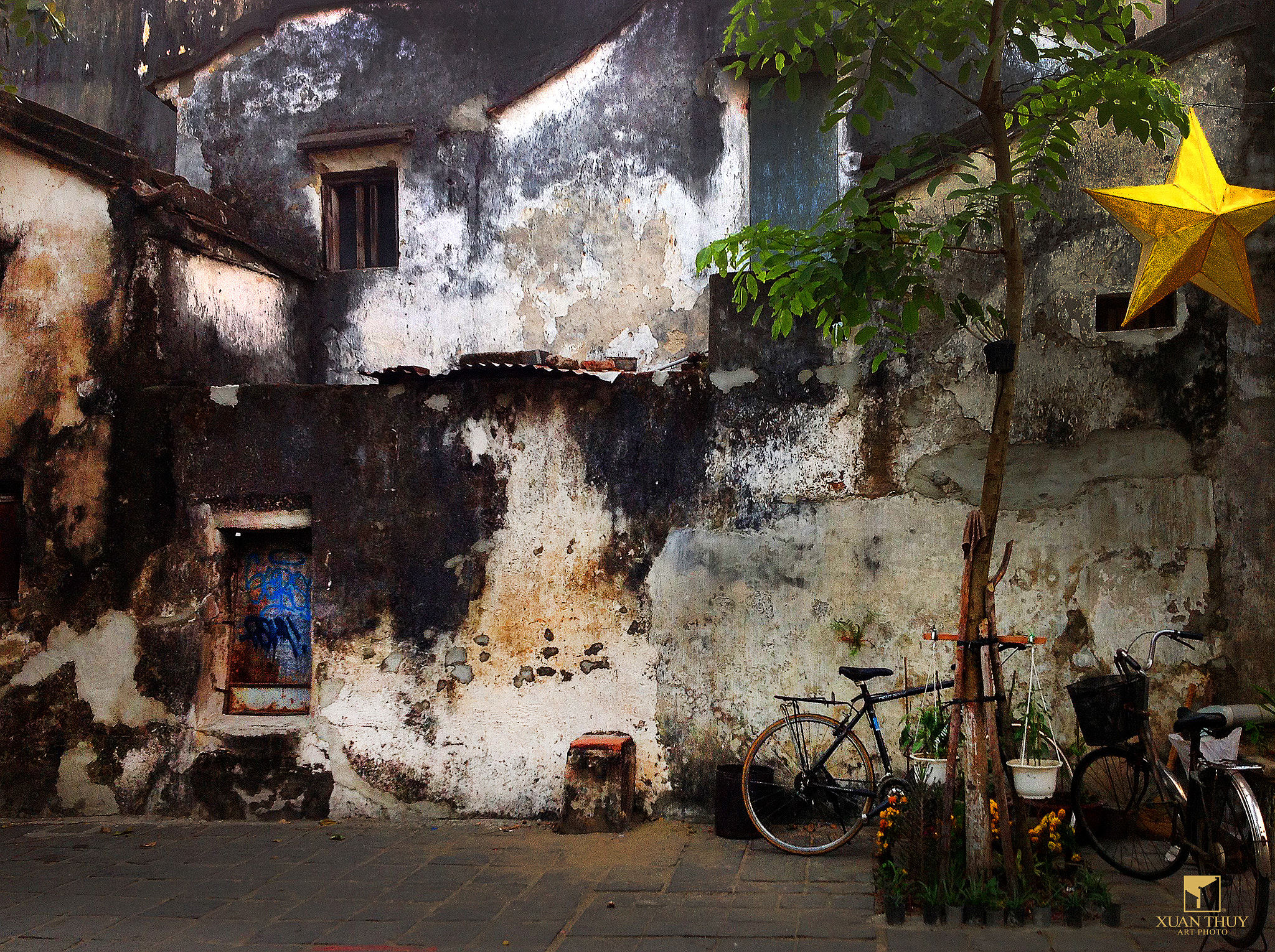 iPad back camera 4.28mm f/2.4 sample photo. Legend wall in hoi an, vietnam photography