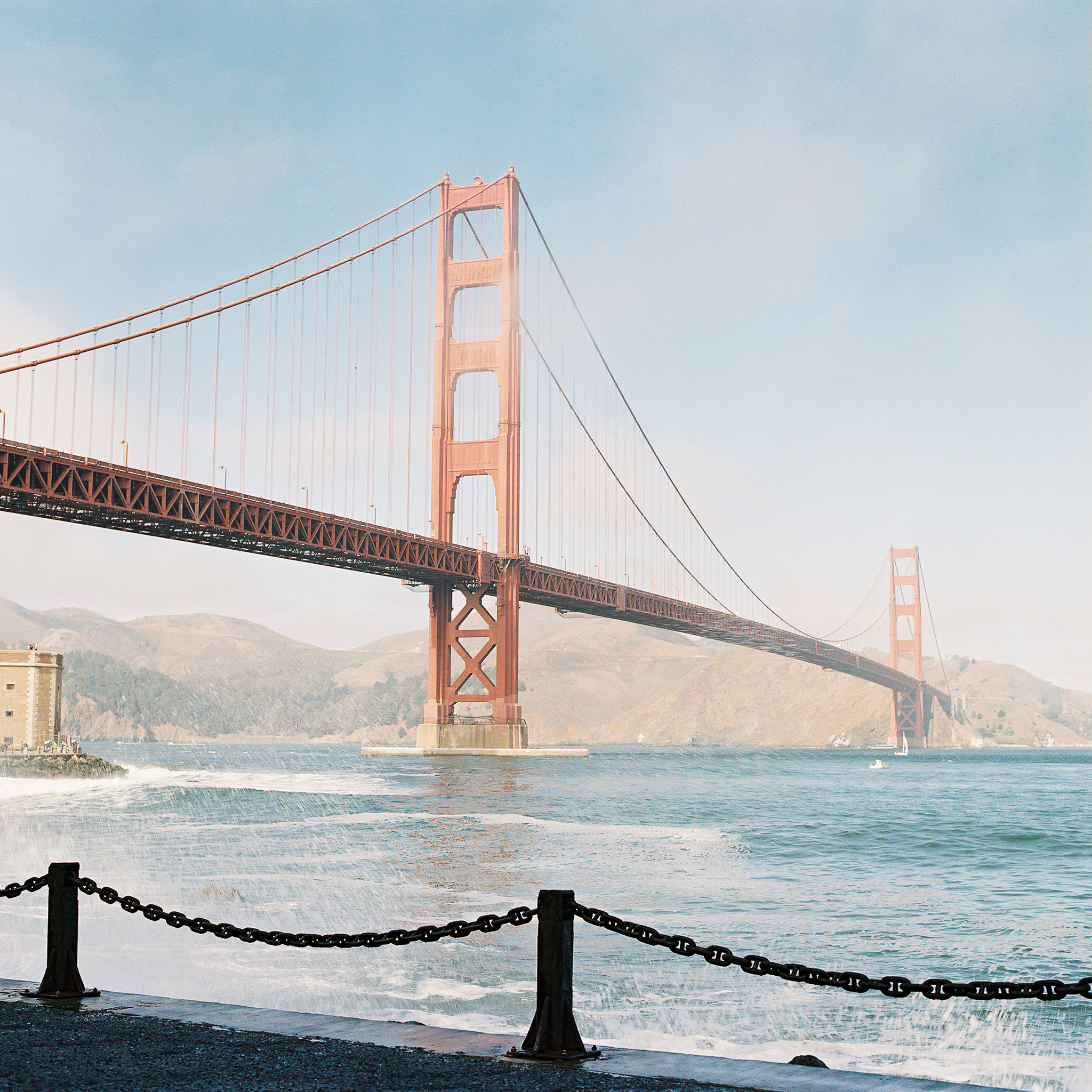 Hasselblad 503cx sample photo. Fort point & golden gate bridge photography