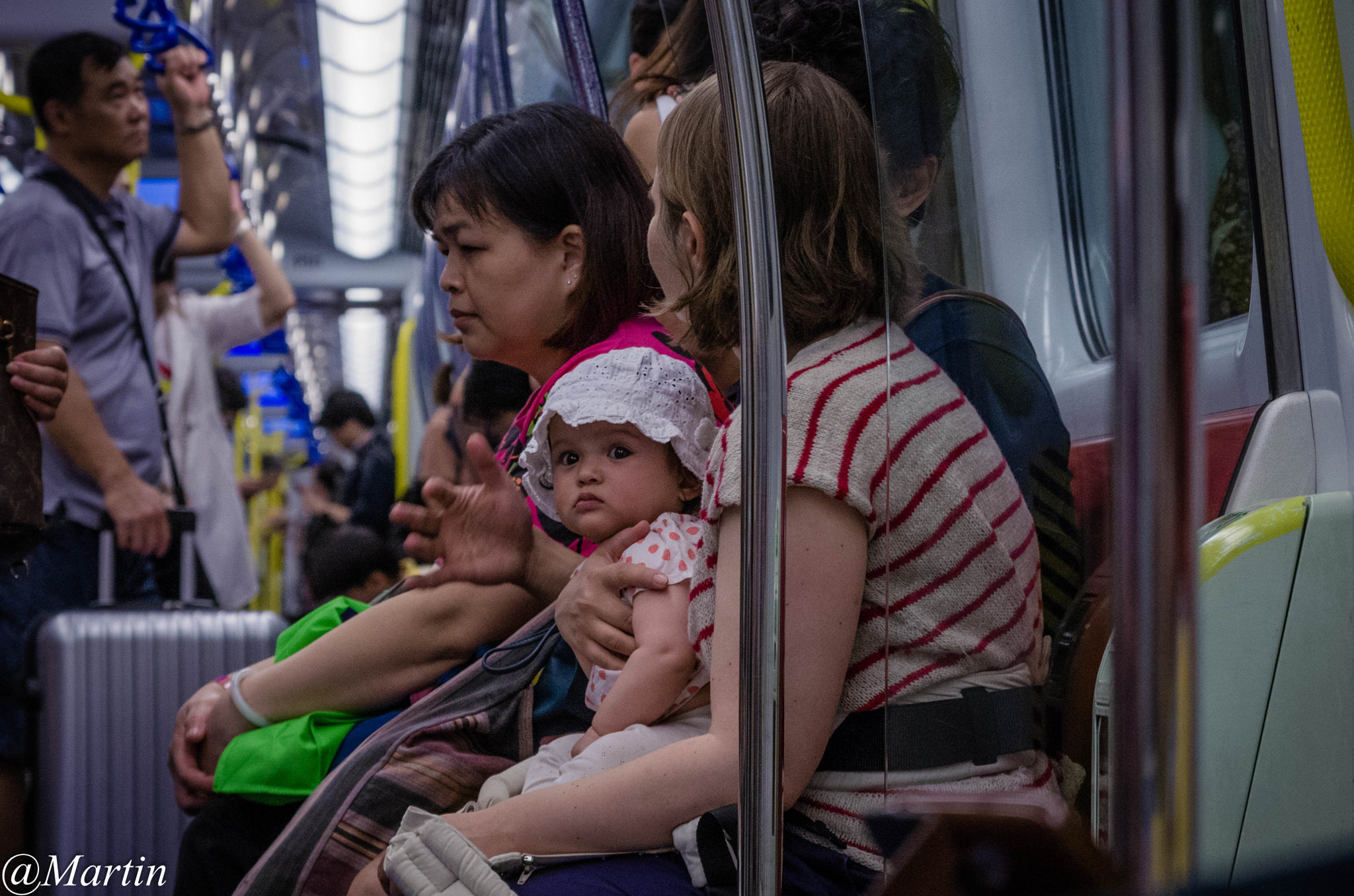 Pentax K-5 II sample photo. Baby in subway photography