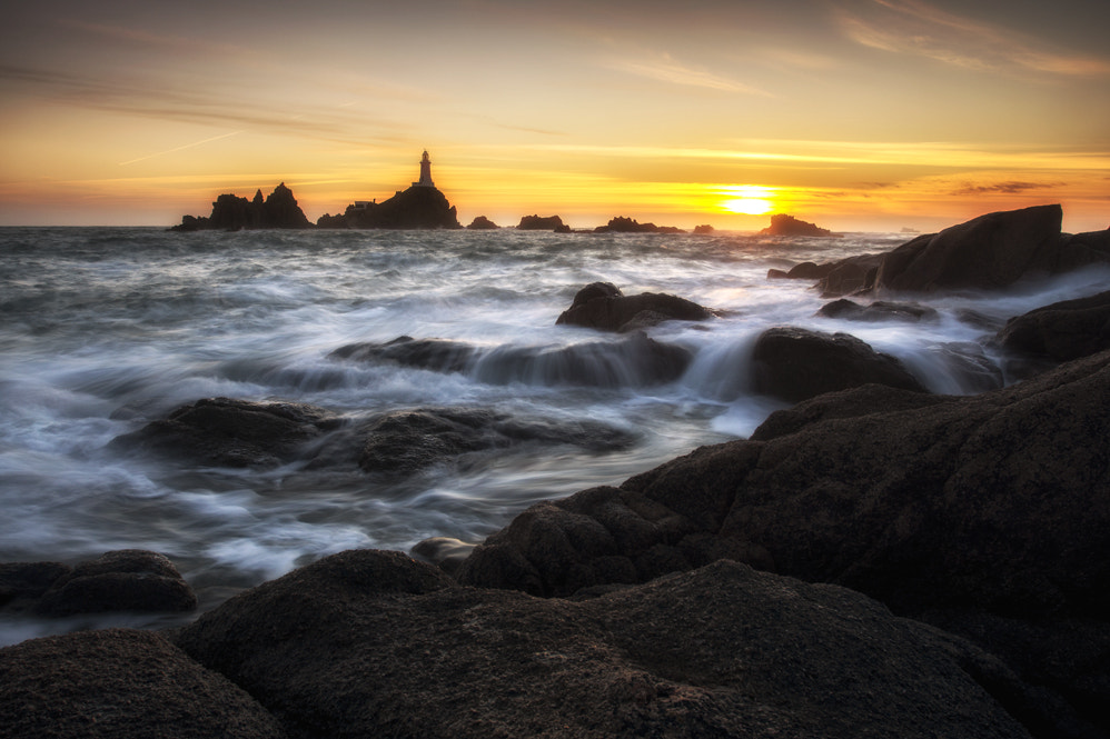 Sony a6000 + Canon EF 17-40mm F4L USM sample photo. Corbiere sunset photography