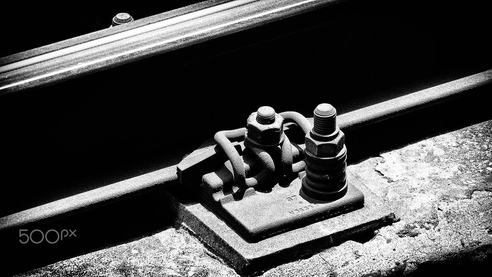 Panasonic Lumix DMC-GF7 sample photo. Rail track bolt photography