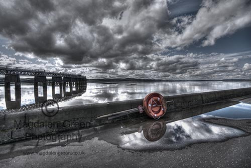 Nikon D200 + Sigma 10-20mm F4-5.6 EX DC HSM sample photo. Gritty and gothic  - tay rail bridge reflections and clouds - du photography
