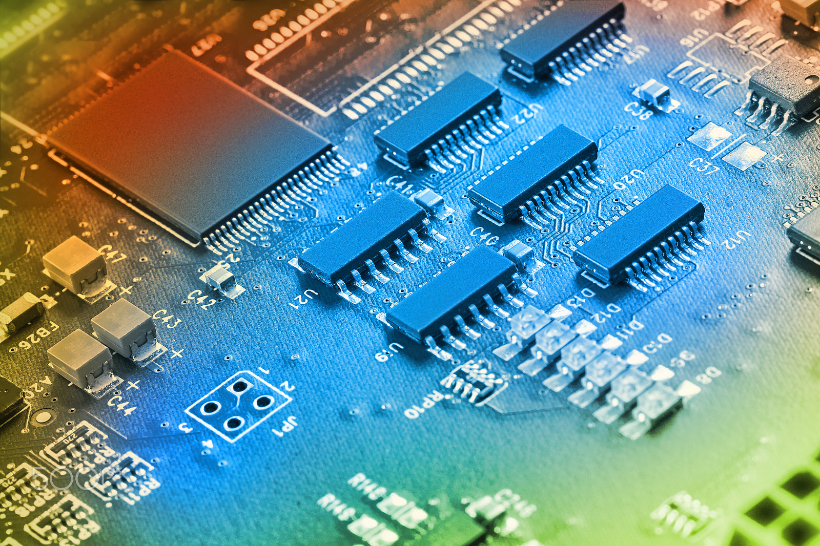 Canon EOS 40D + Canon EF 100mm F2.8 Macro USM sample photo. Electronic circuit board close up. photography